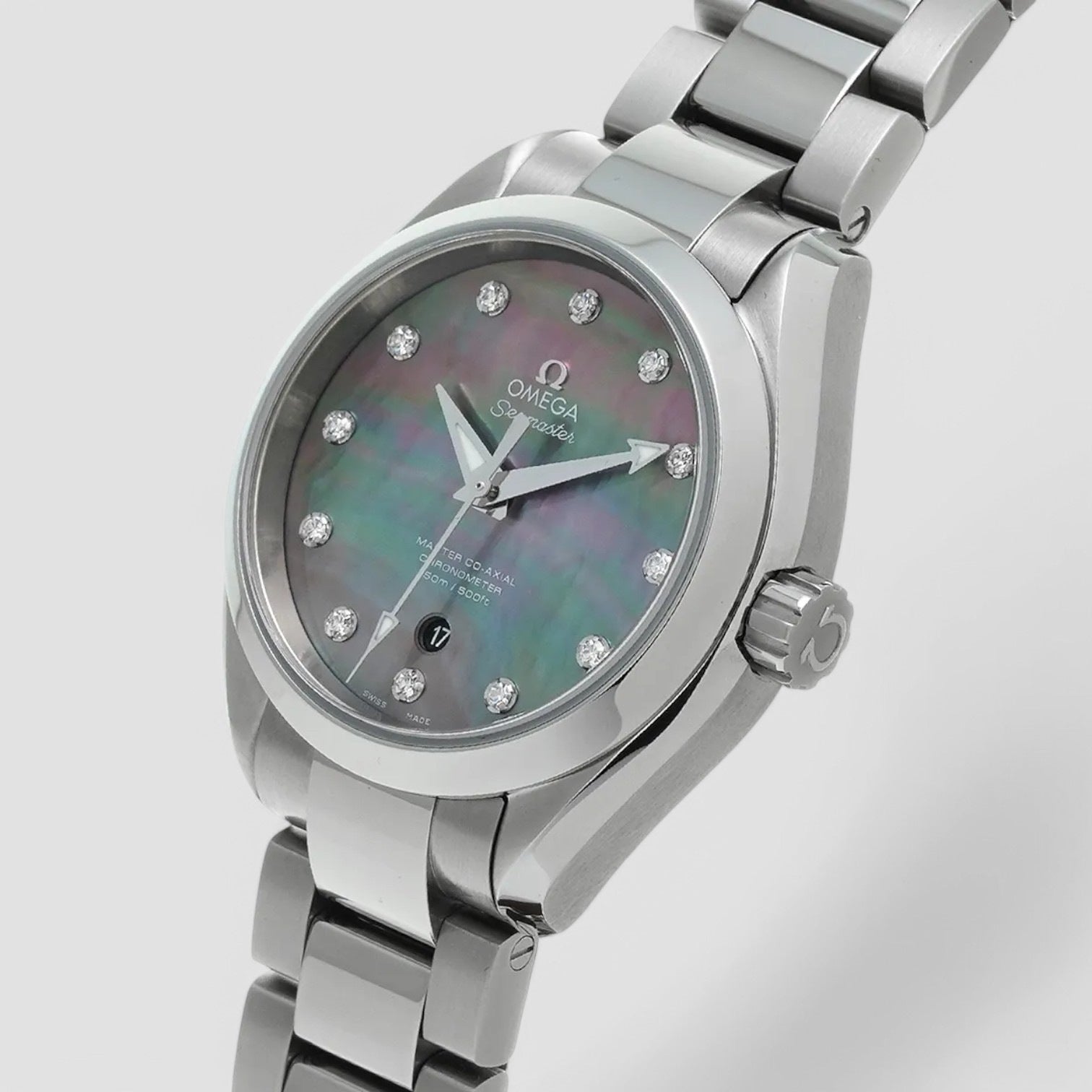 Seamaster Aqua Terra Mother of Pearl Diamond Dial Stainless Steel Automatic Unisex Watch