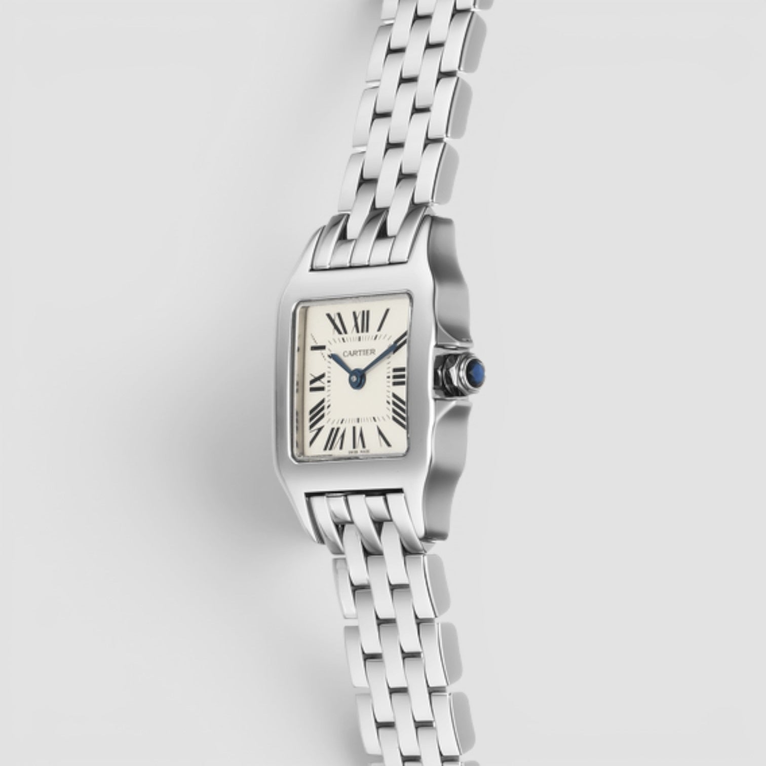 Santos Demoiselle 20 x 28mm Stainless Steel White Dial