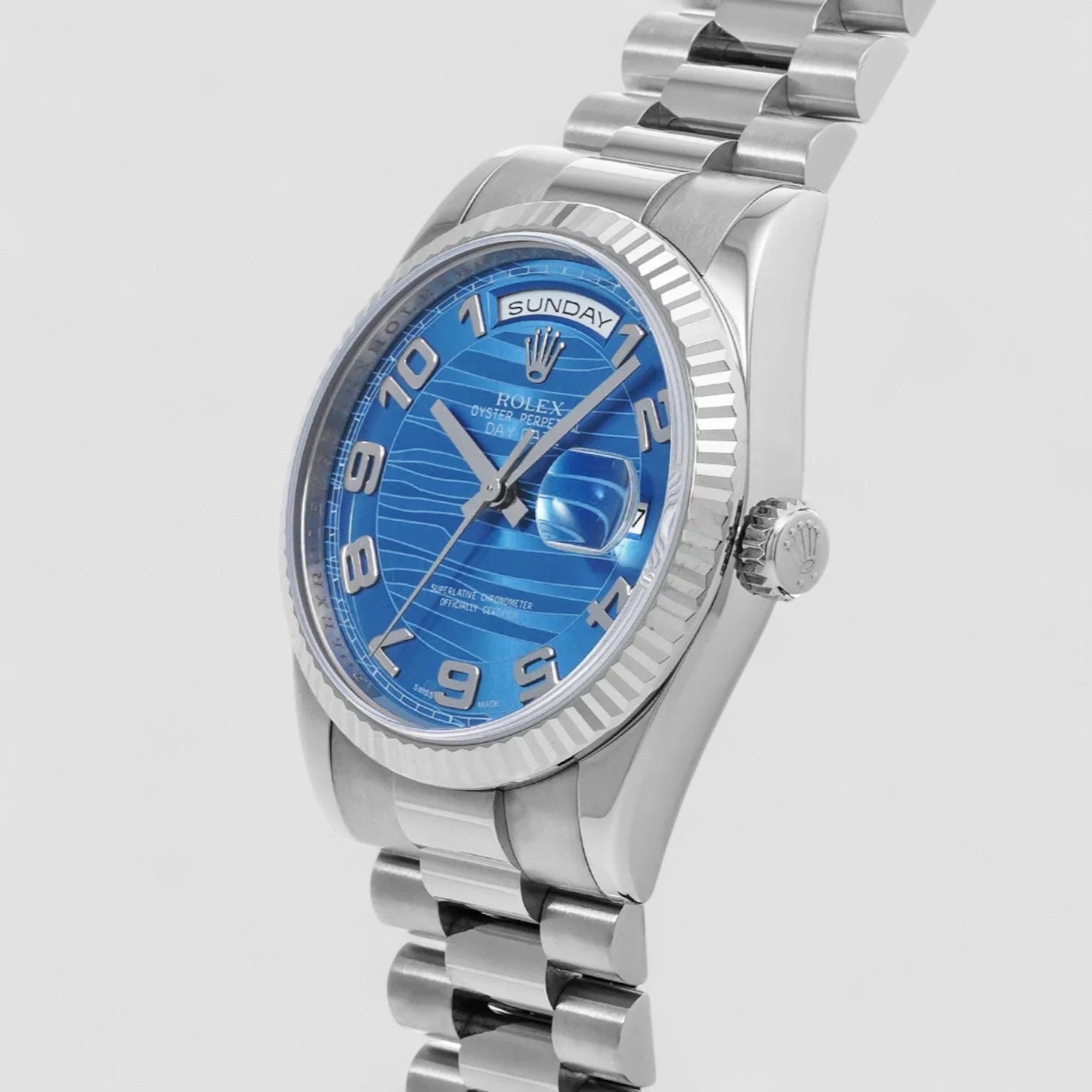 White Gold President Blue Waves