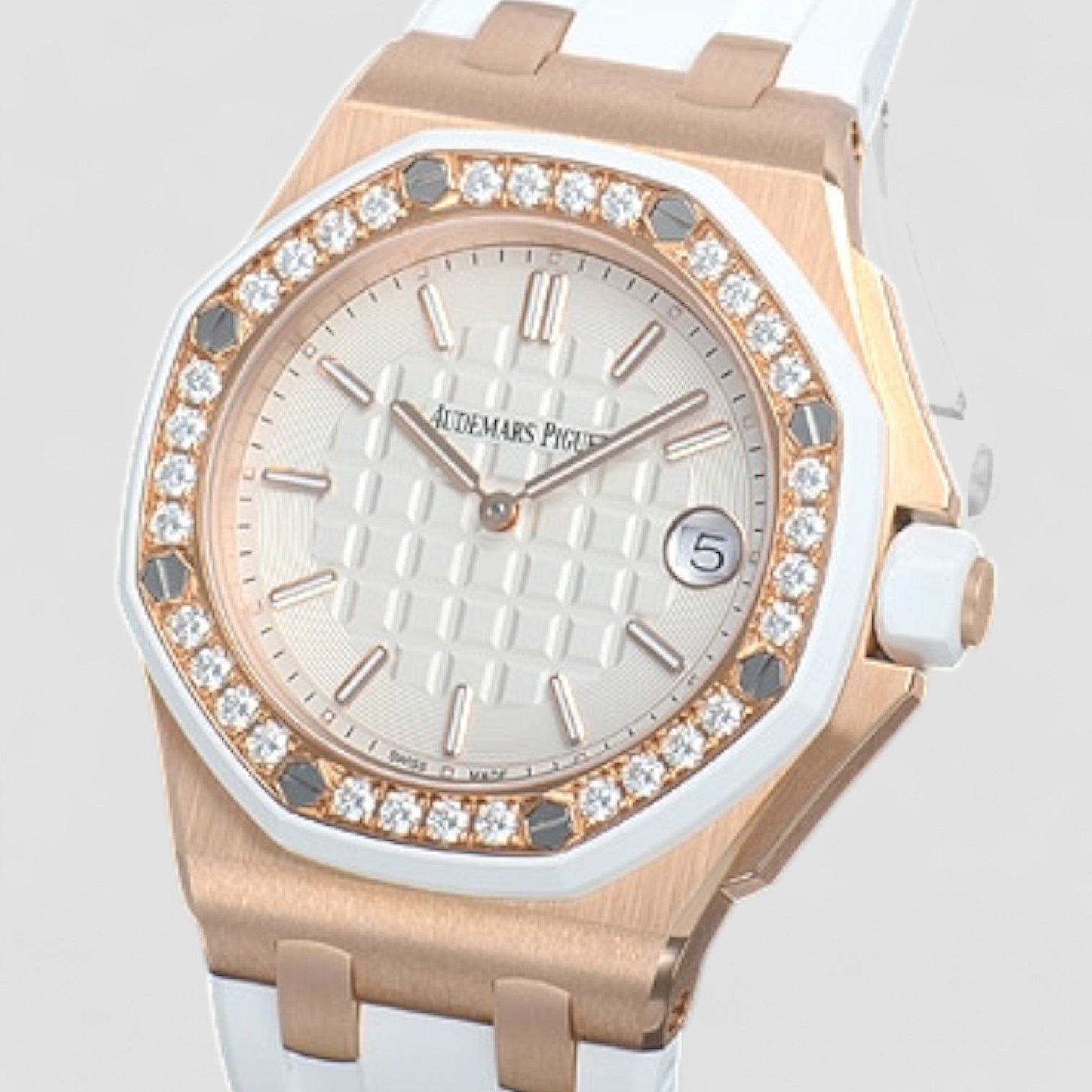 Royal Oak Offshore Diamonds White Dial Women's Watch