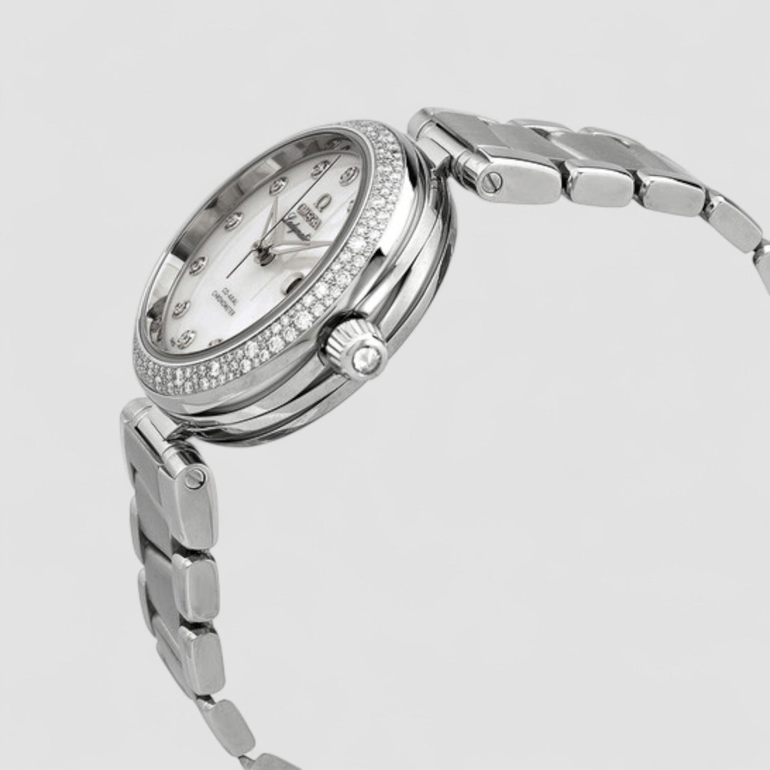 De Villle Ladymatic Mother of Pearl Dial Stainless Steel Ladies Watch