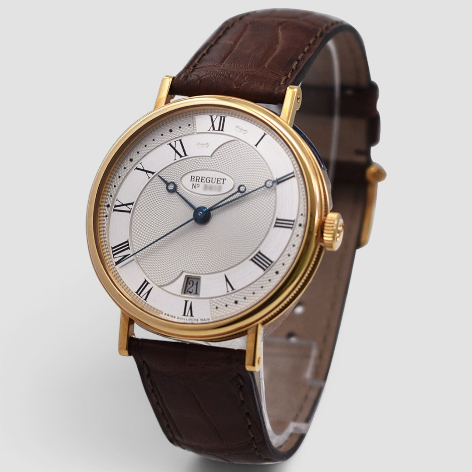 Classique Automatic 18K Yellow Gold Silver Guilloché Dial