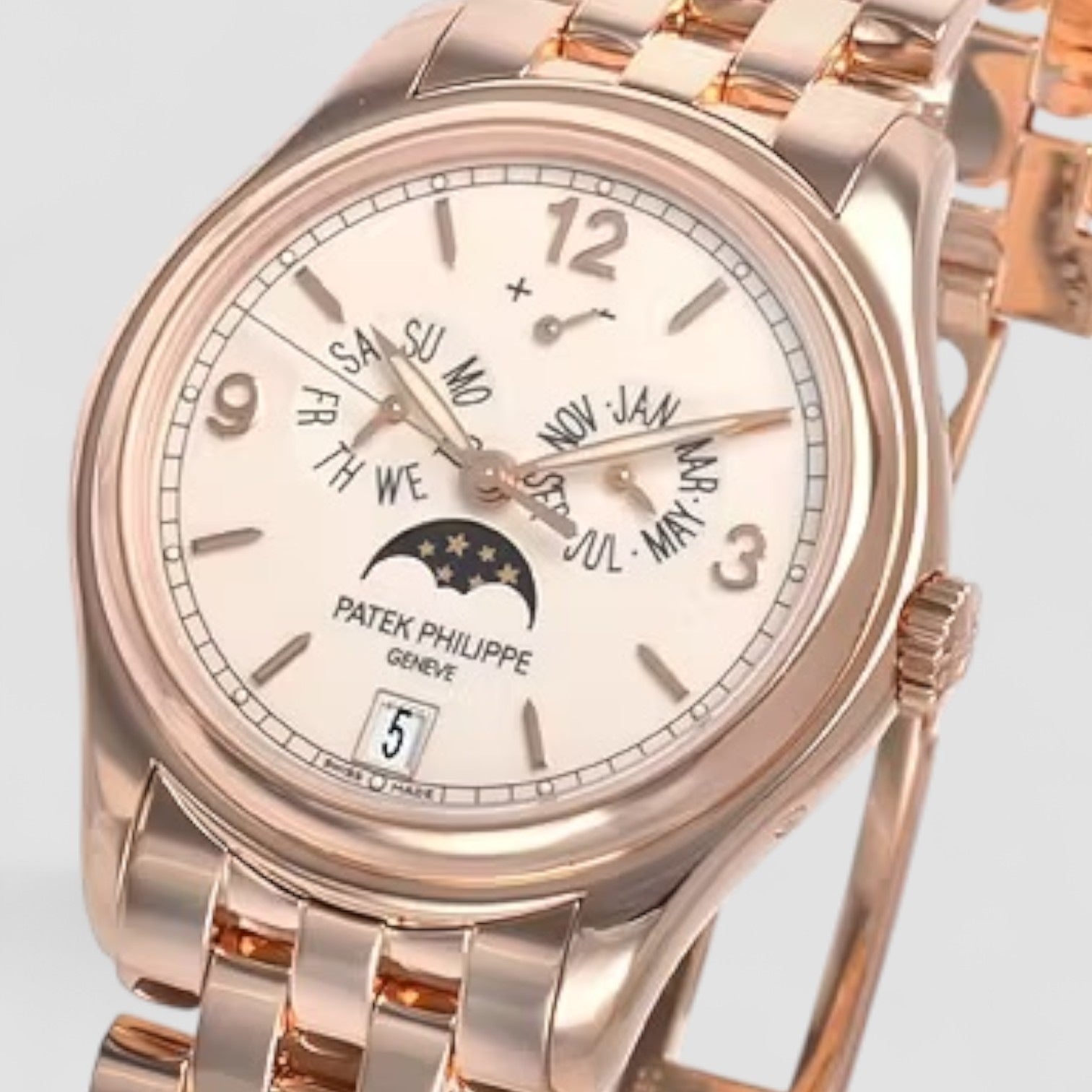 Annual Calendar 5146/1R Cream Dial 18K Rose Gold / Bracelet
