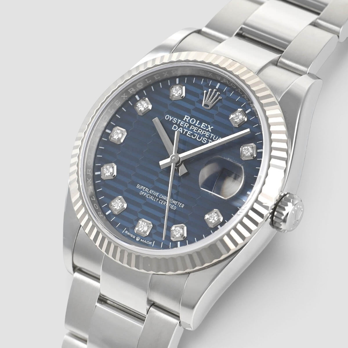 Datejust 36 Blue Motif Diamond Dial Oyster