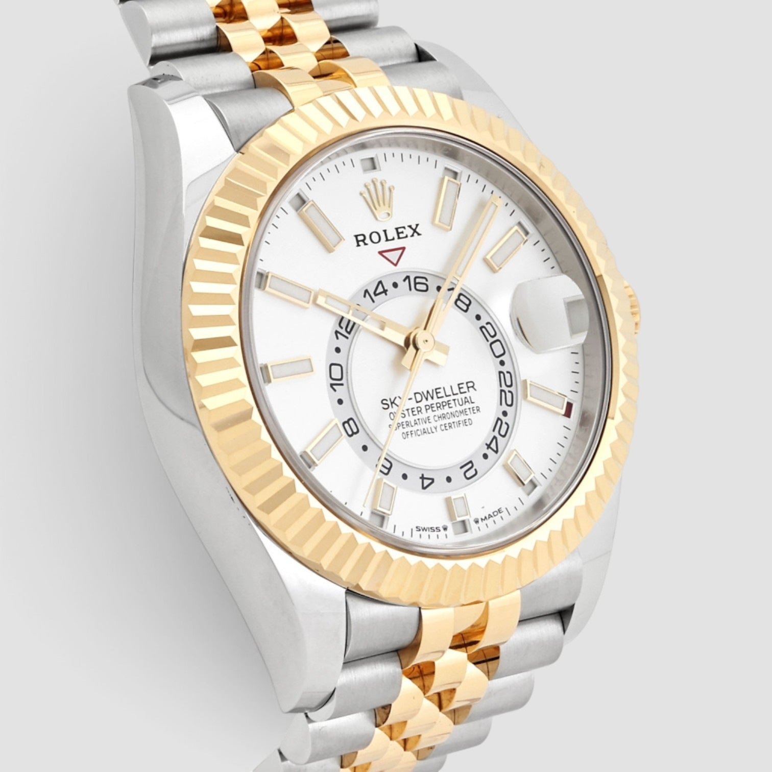 Sky-Dweller 42mm Gold & Steel White Dial