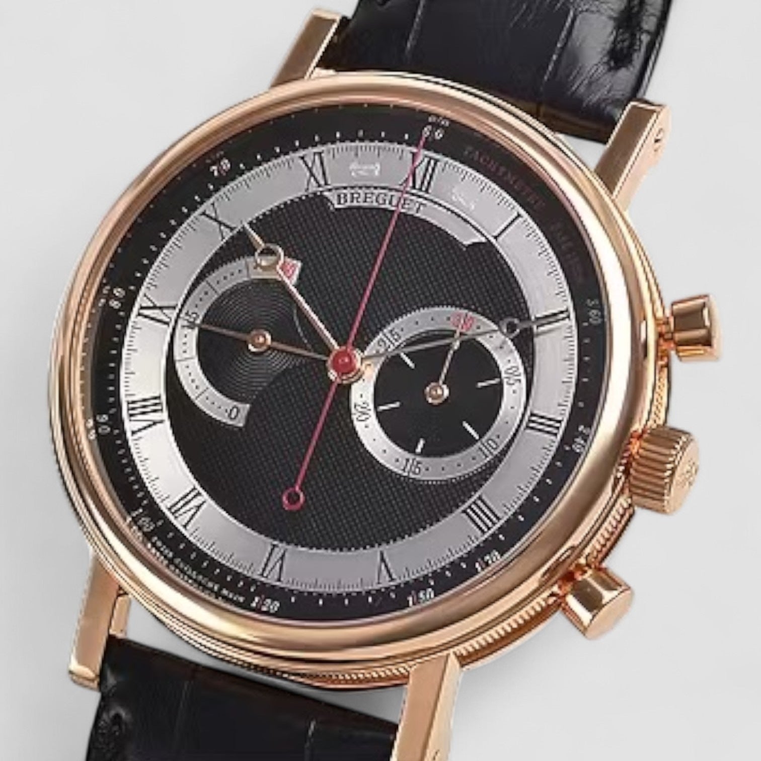 Classique Chronograph 5287BR Black Dial 18K Gold Watch