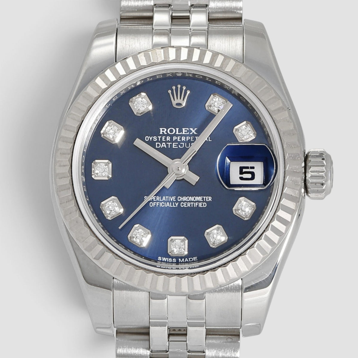 Lady-Datejust Blue Diamond Dial Jubilee