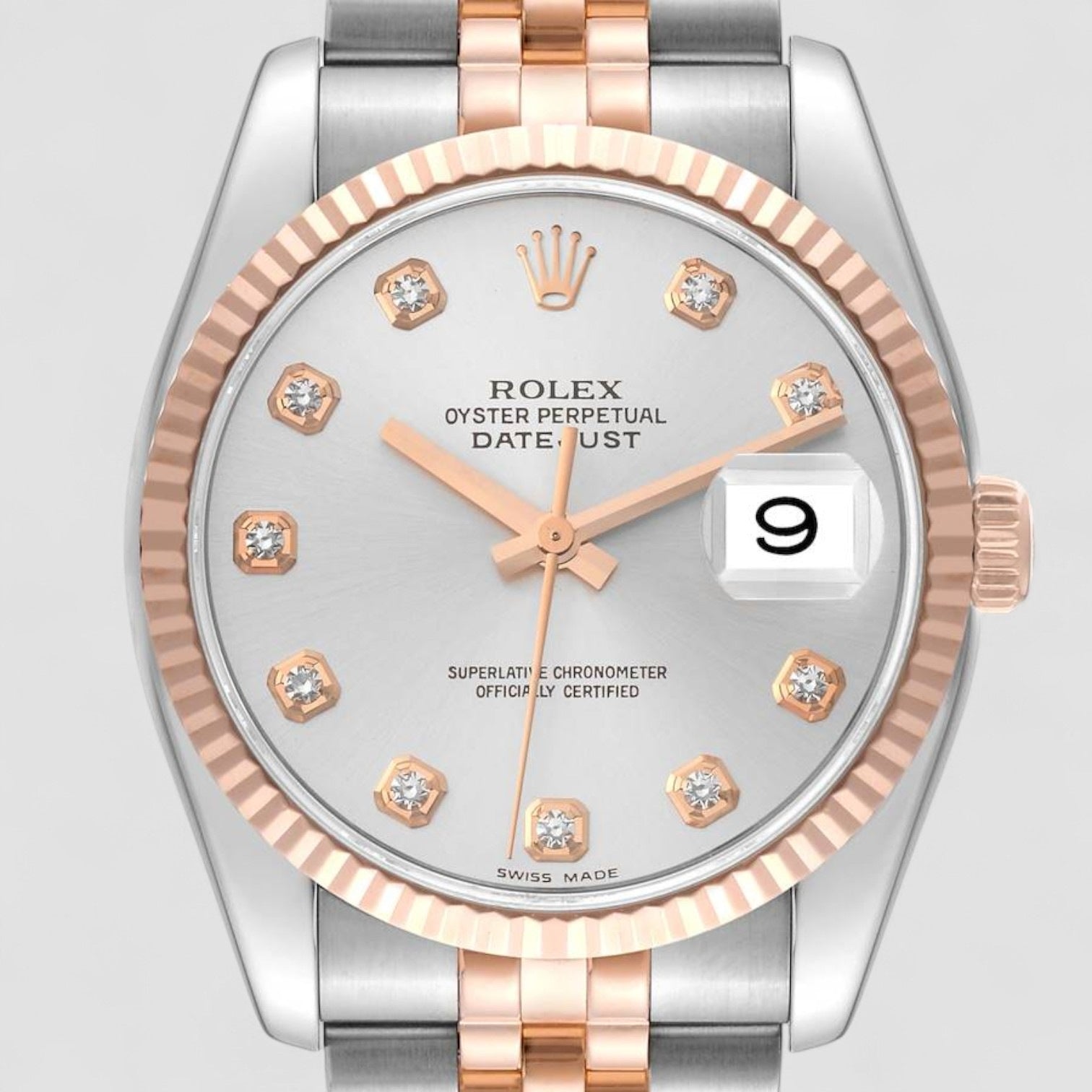Datejust 36 Everose/Steel Pink Diamond Dial