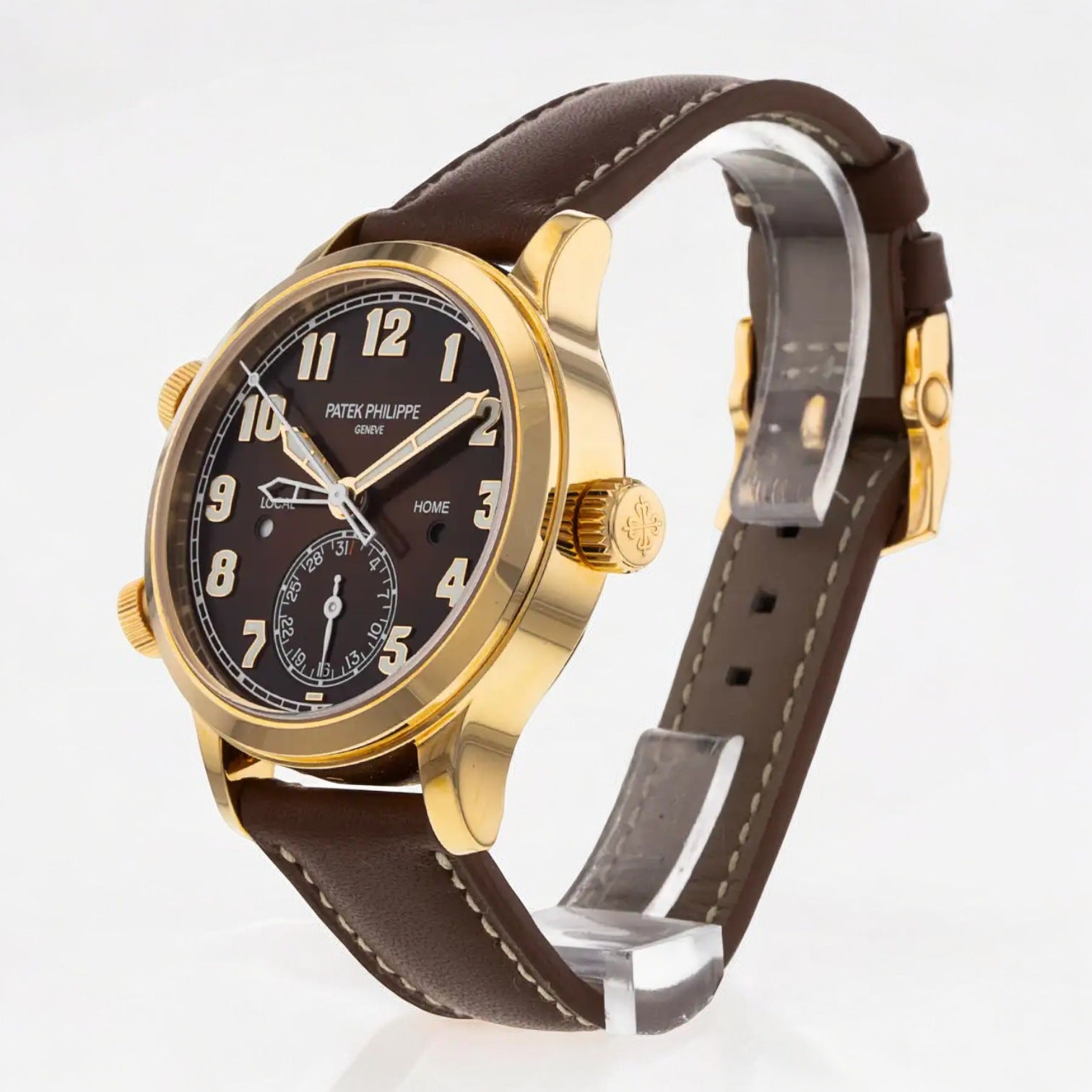 Mid Size Calatrava Pilot Travel Time 18k Rose Gold