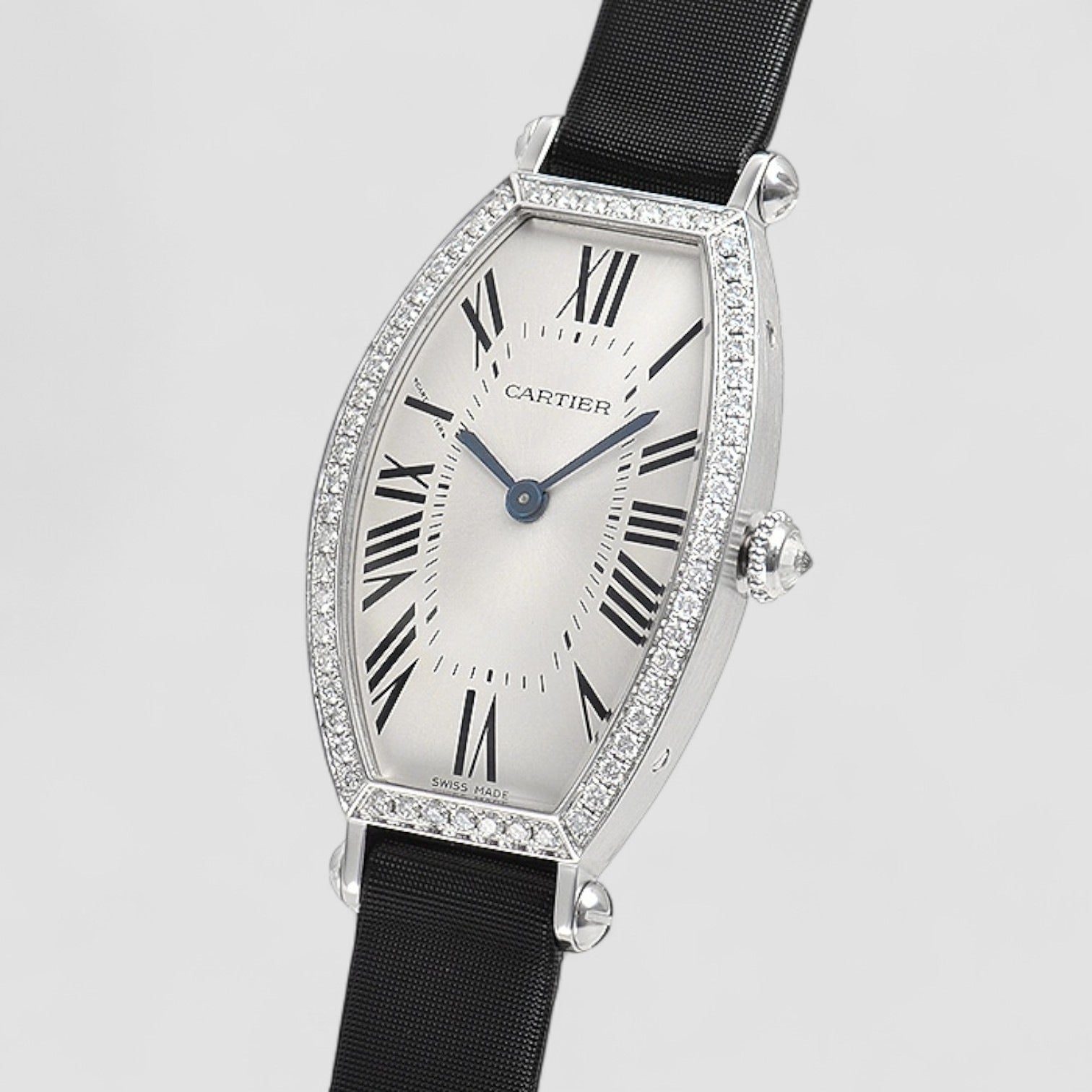 Tonneau White Gold Diamond Ladies Watch