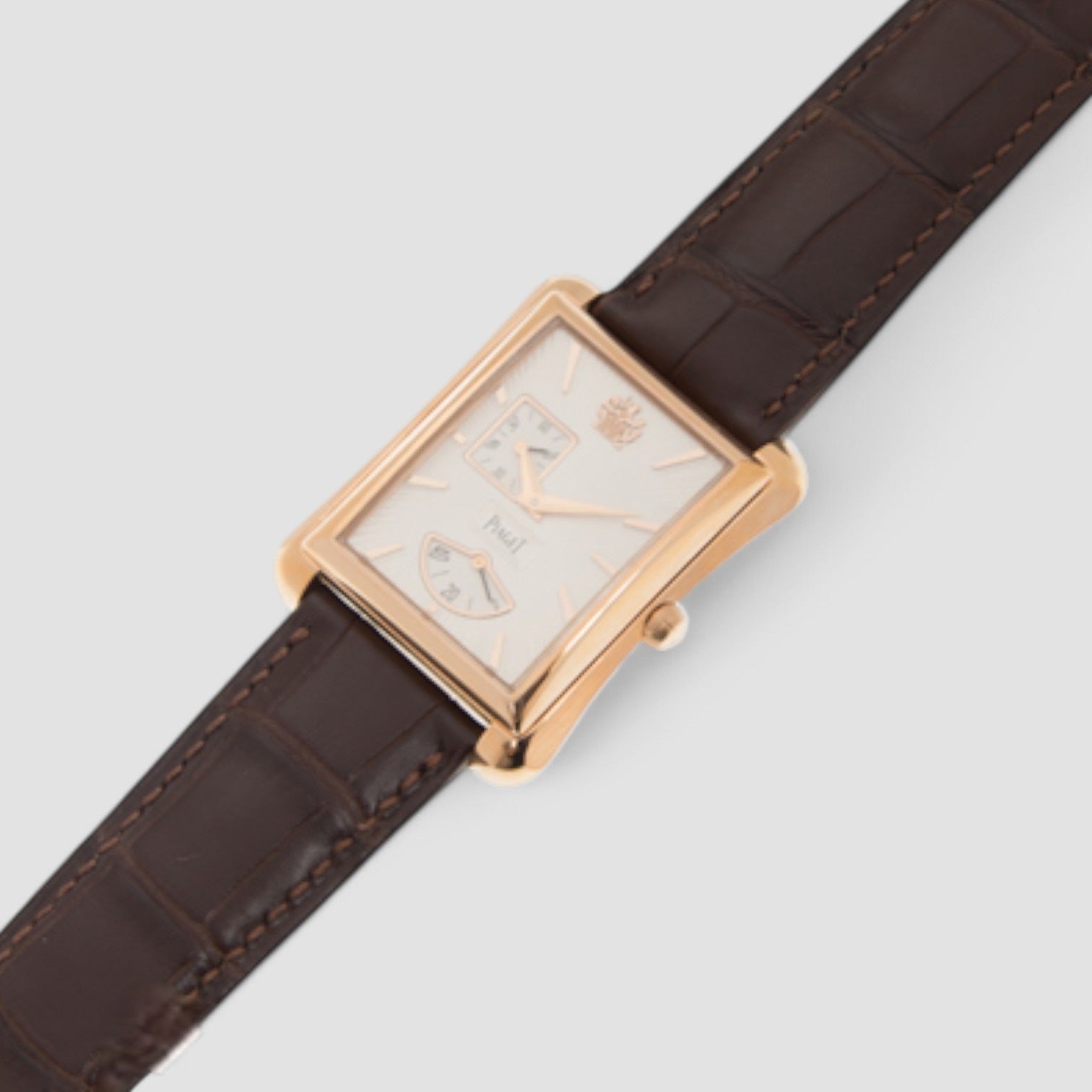 Black Tie Emperador Silver Dial Brown Leather Men's Watch