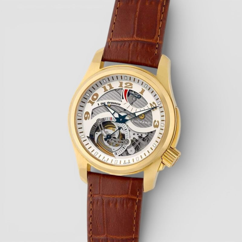 L.U.C limited edition pink gold 8-day tourbillon wristwatch