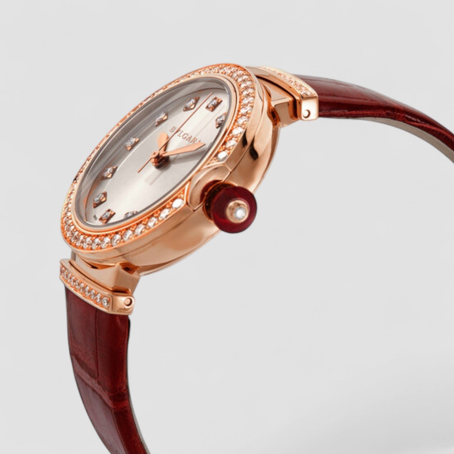 Lvcea Automatic Silver Dial 18kt Rose Gold Ladies Watch