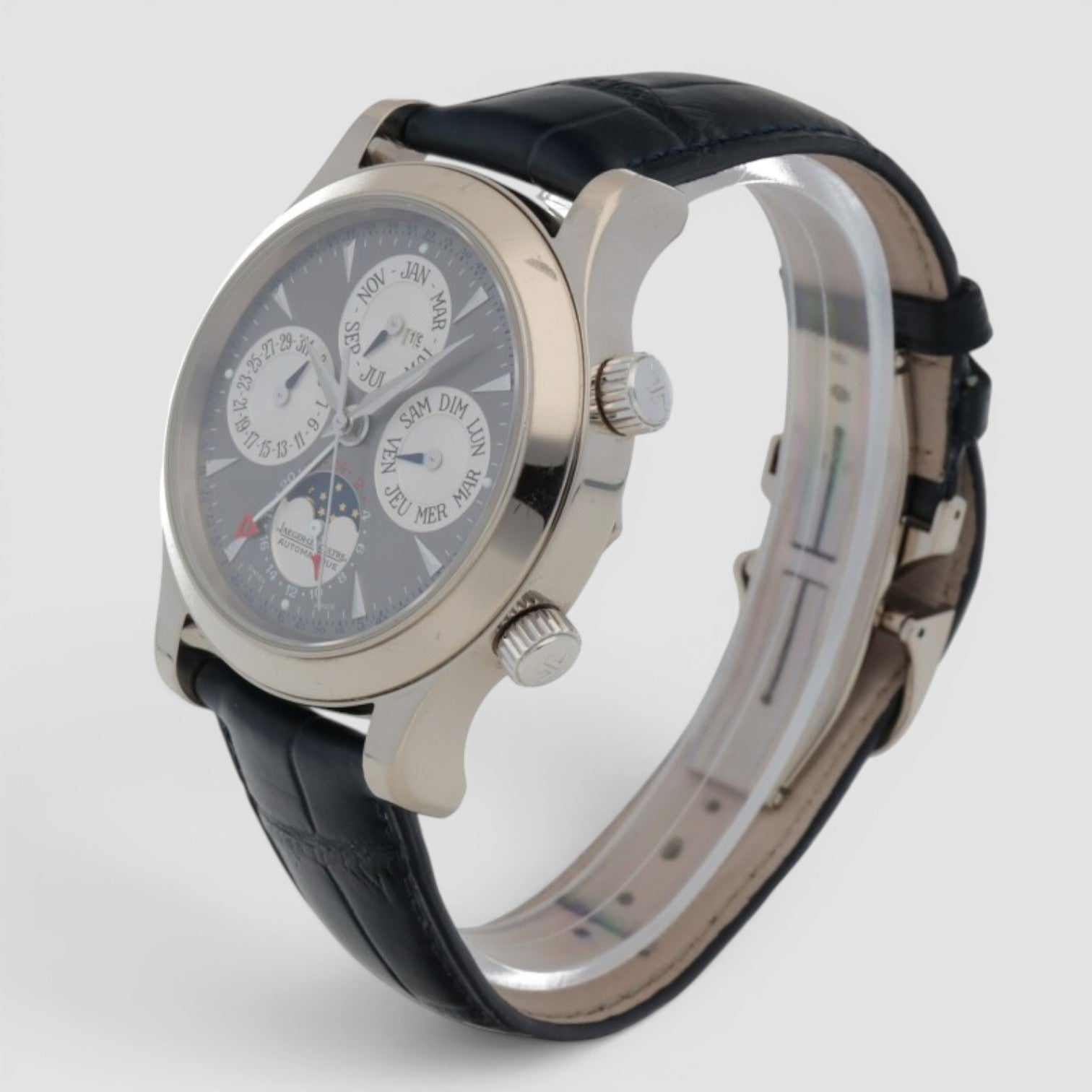 Master Memovox Grande 42mm 18K White Gold Grey Dial