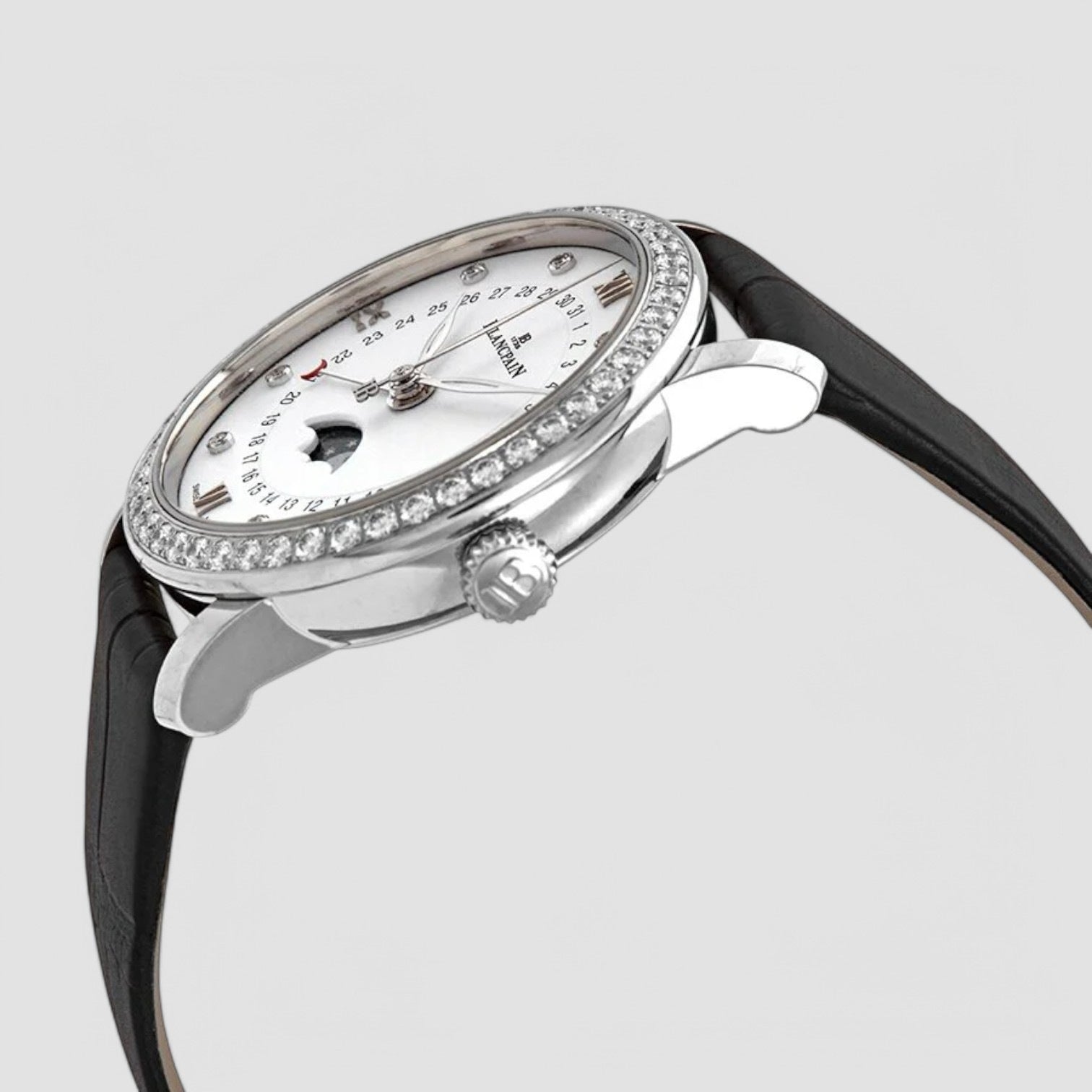 Villeret Moonphase Diamond White Dial Unisex Watch
