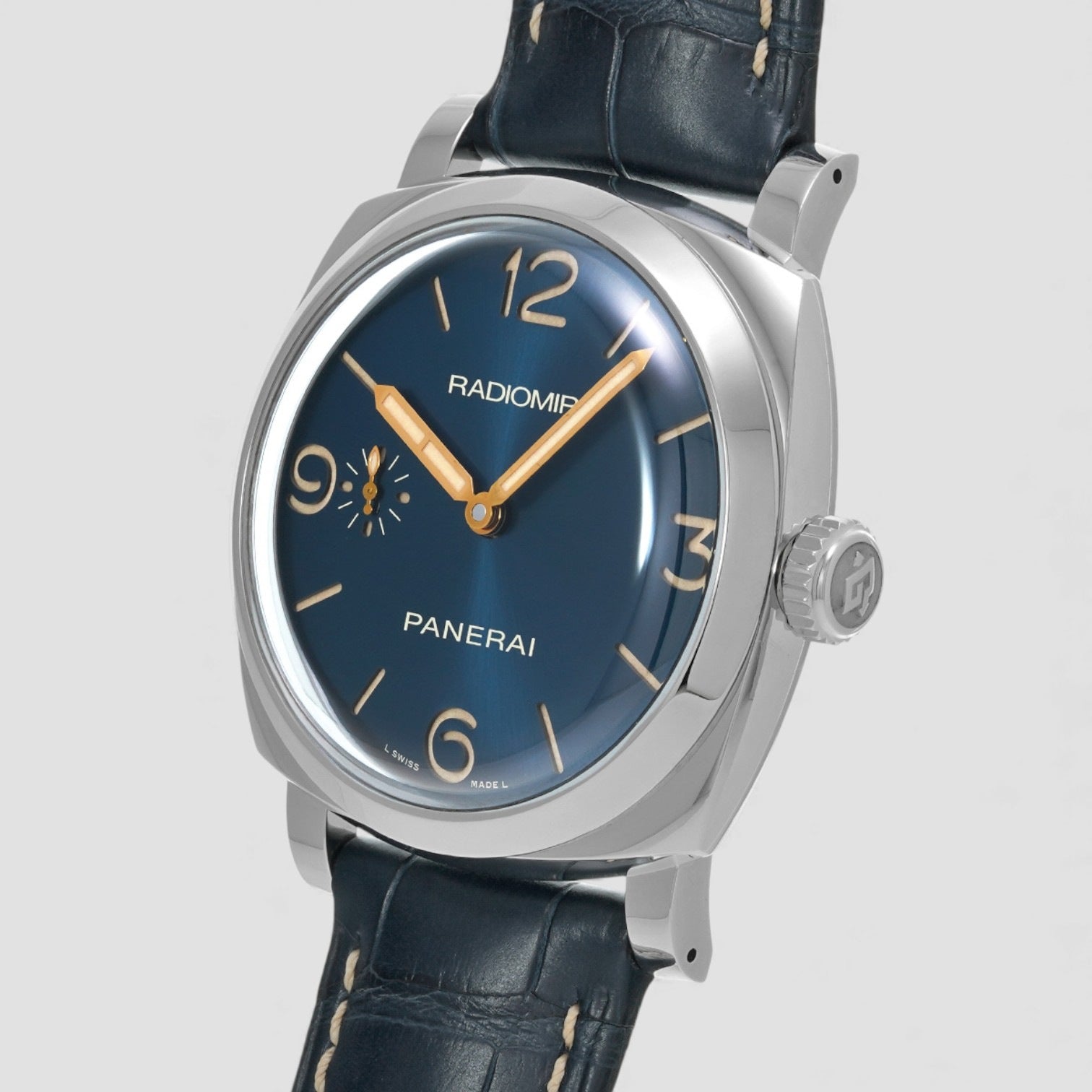 Radiomir 1940 3 Days Acciaio SS 47MM Blue "Sandwich Dial"