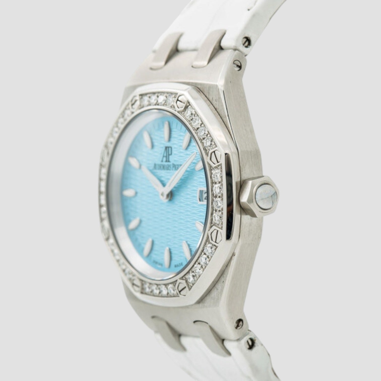 Royal Oak Diamond Blue Dial Ladies Watch