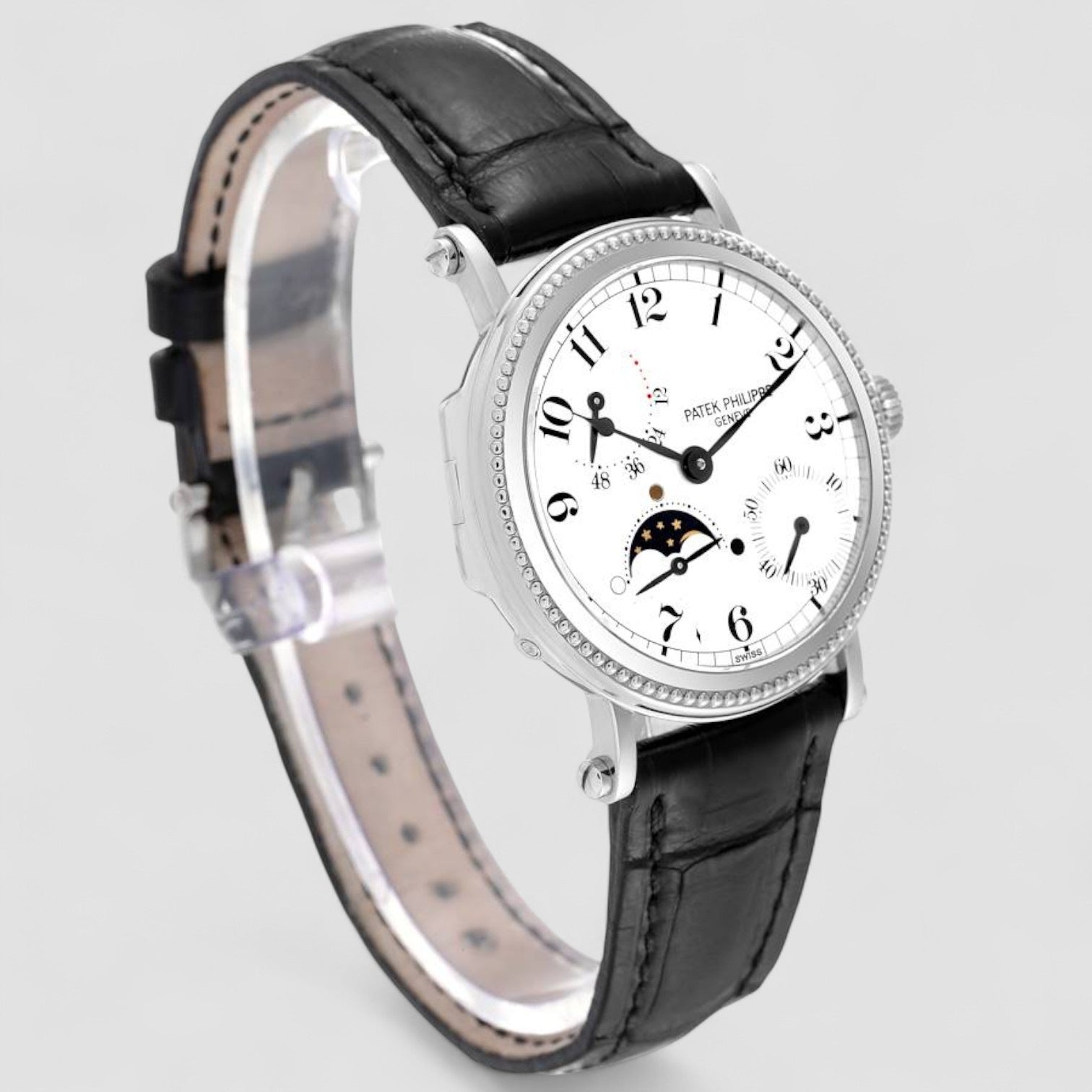 Moonphase Power Reserve White Gold Hobnail Bezel