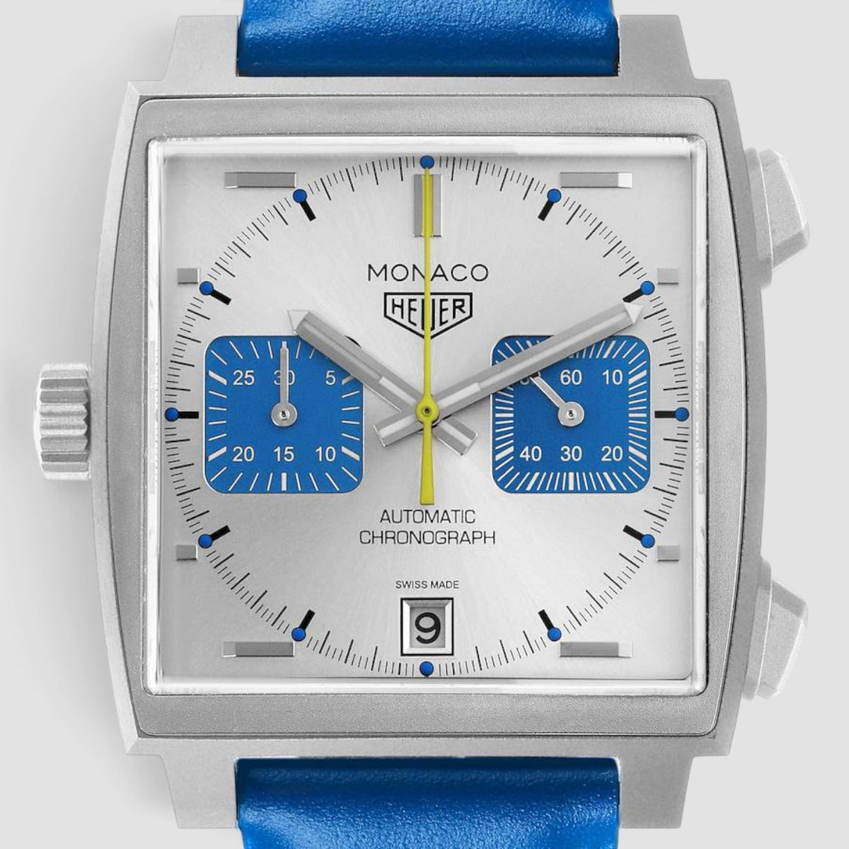 Monaco French Racing Silver Dial Titanium Chronograph