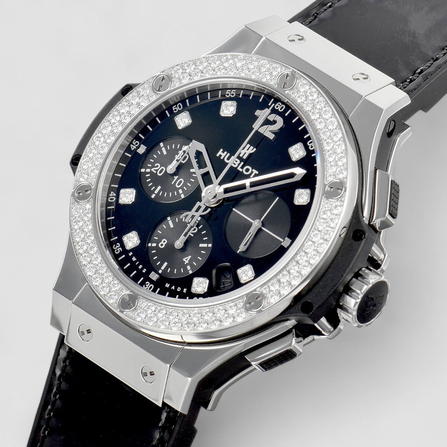 Big Bang Shiny Black Diamond Dial 41mm Watch