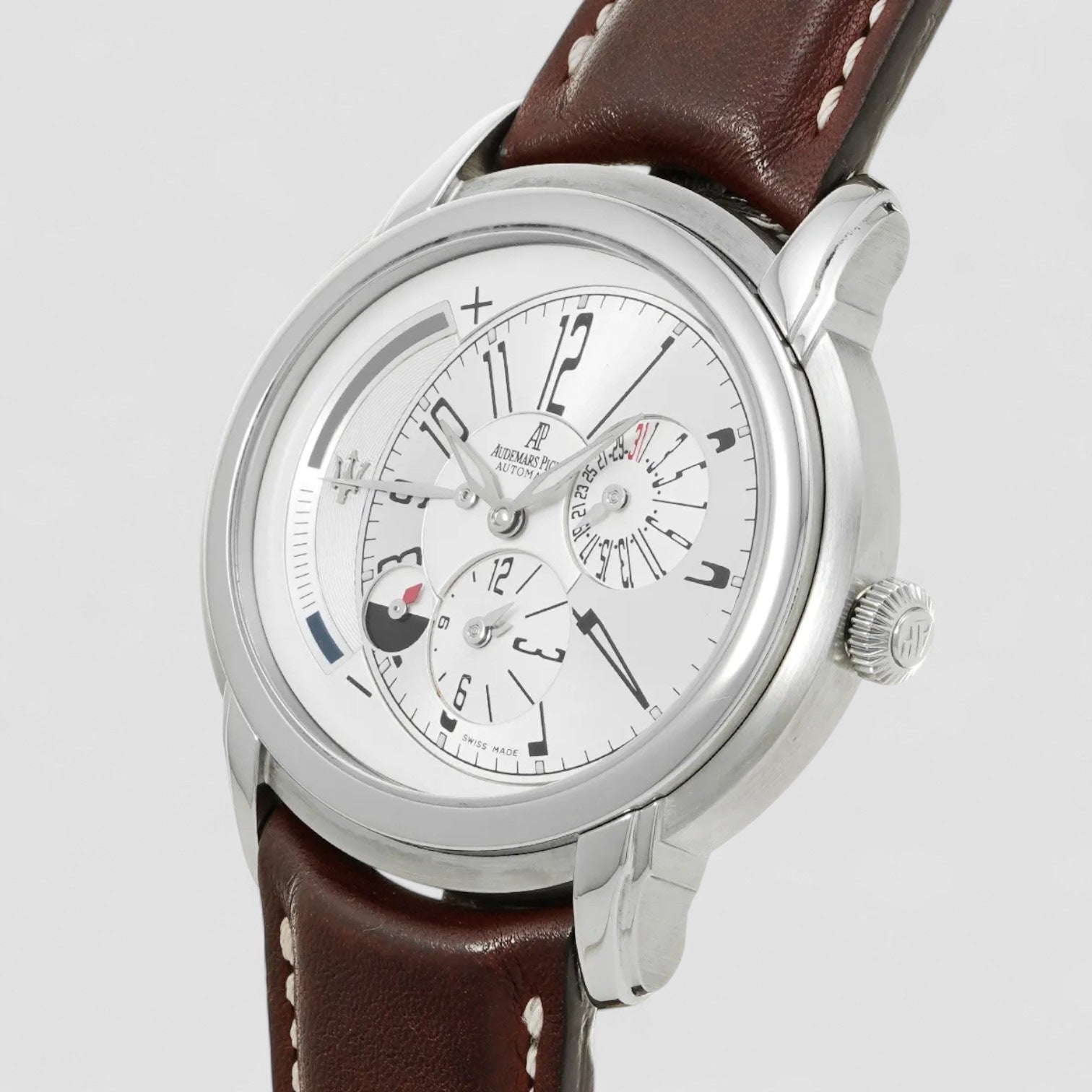 Millenary Silver colored/Leather Ø45 mm