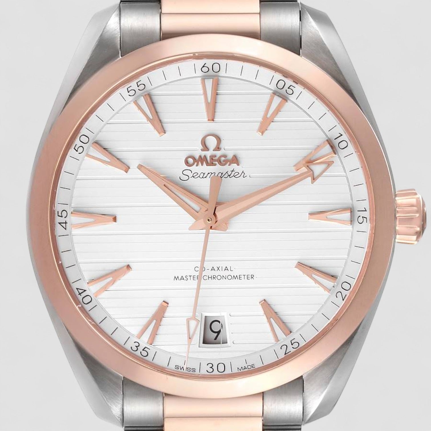 Aqua Terra 41 Steel Rose Gold Mens Watch