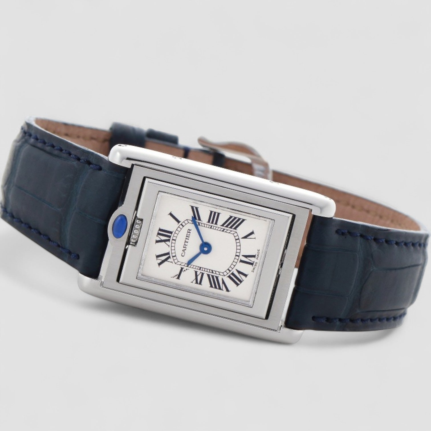 Tank Basculante Quartz Silver Dial Ladies Watch