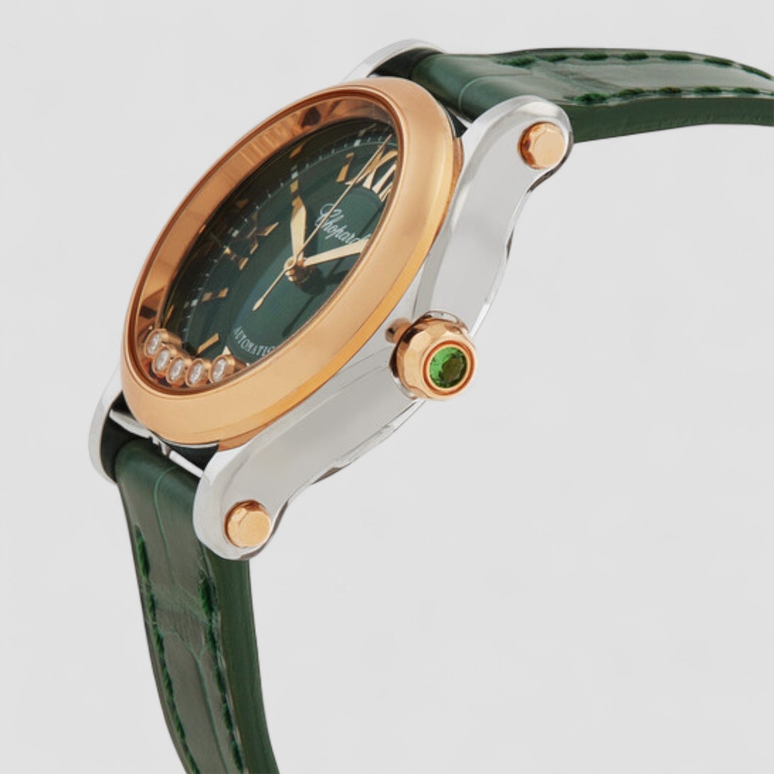 Happy Sport Automatic Green Dial Ladies Watch 30mm