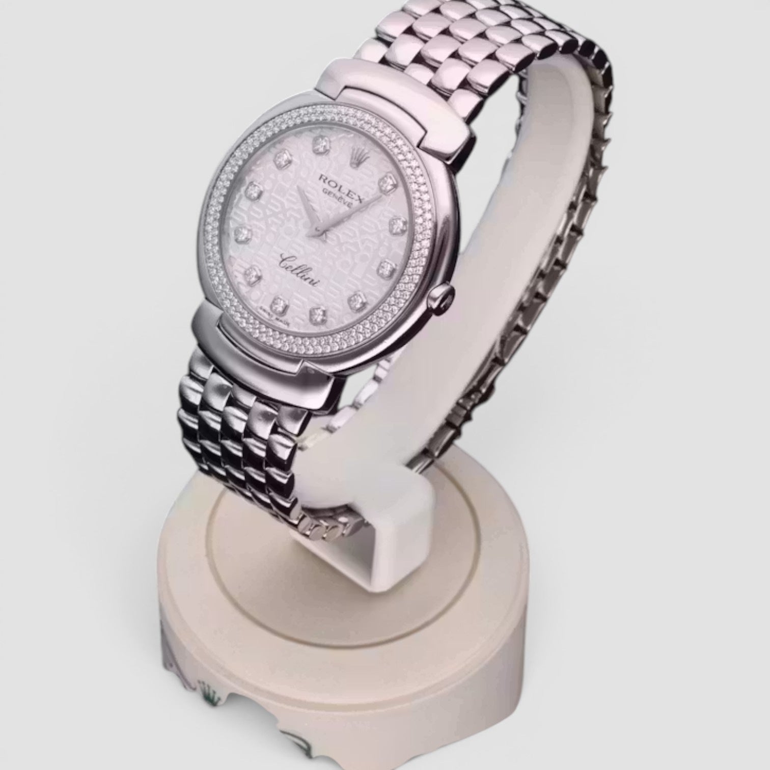 Cellini Cellissima 33mm 18K White Gold Diamond Mother-of-Pearl Dial