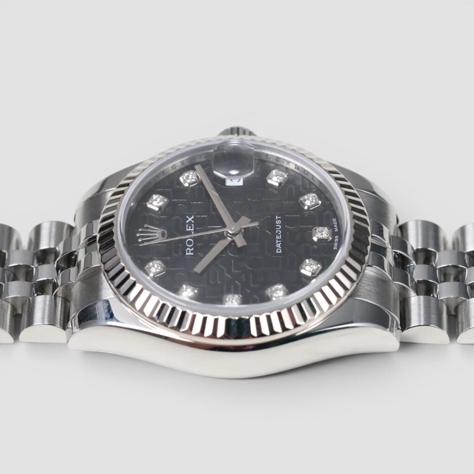 Datejust 31mm Black computer diamond dial jubilee