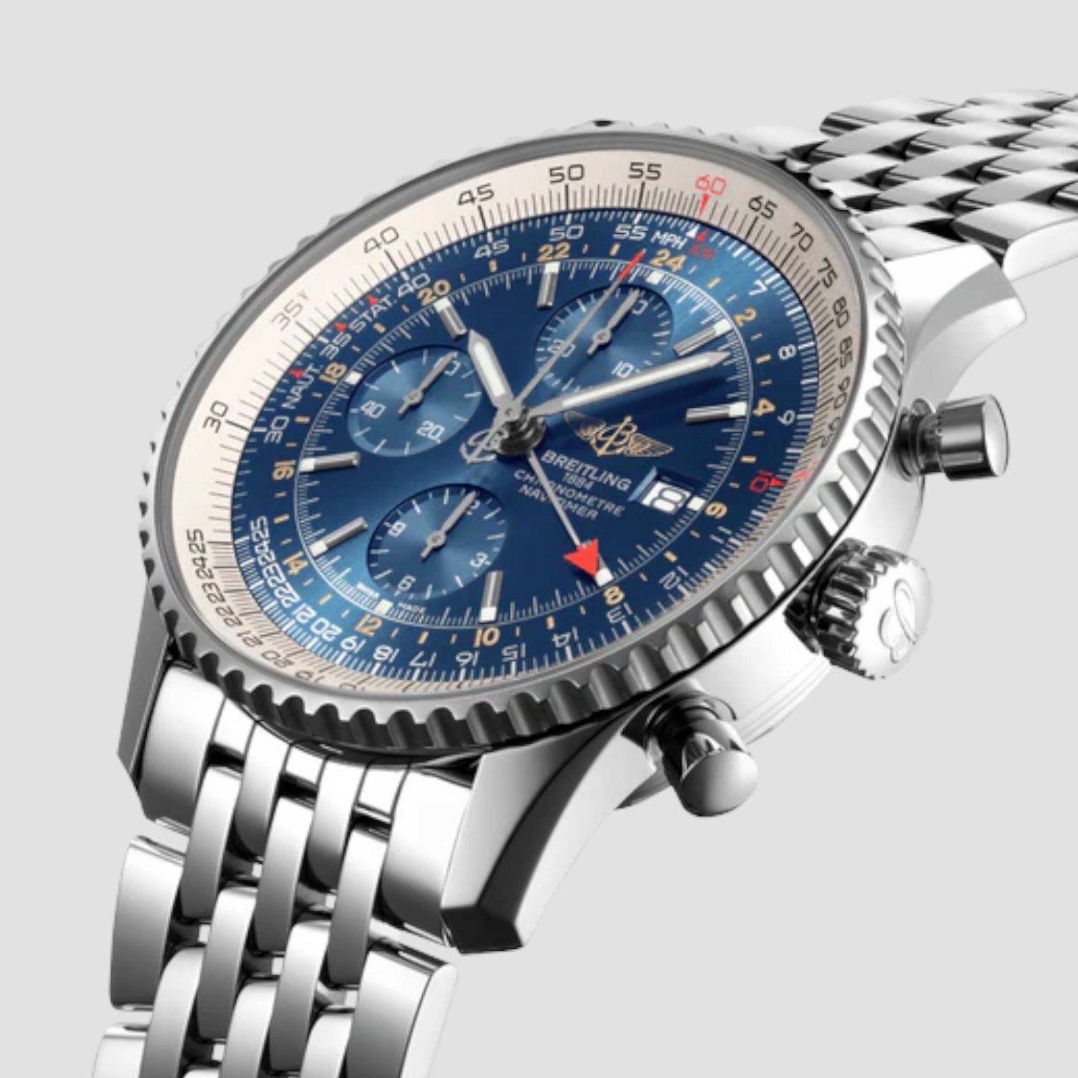 Navitimer Chronograph GMT 46 Steel Bracelet Watch