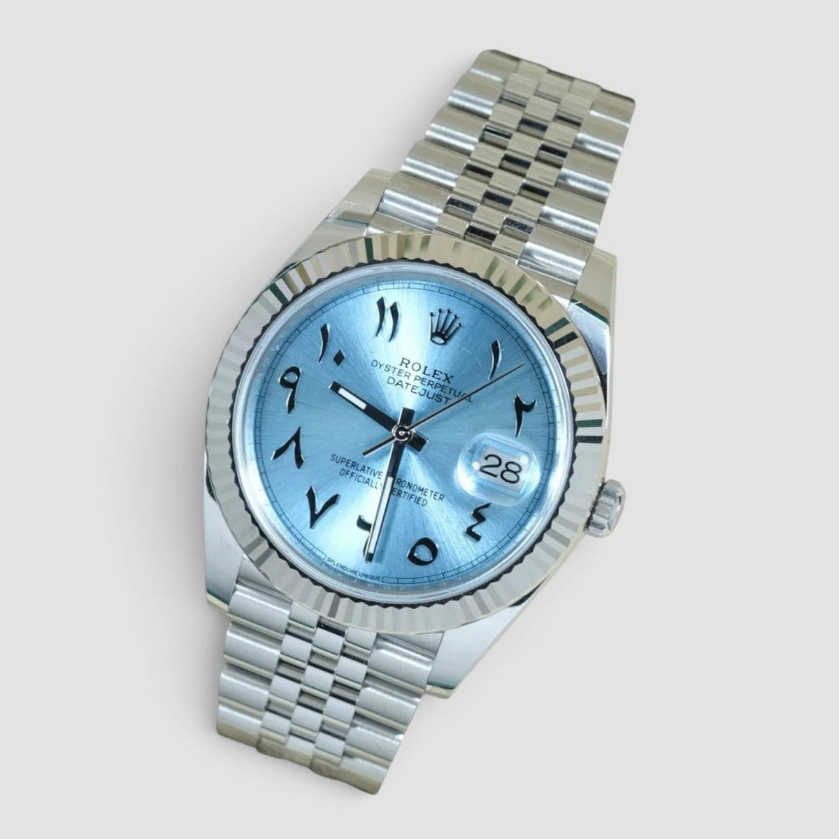 Datejust 41 Custom Ice Blue Arabic Dial