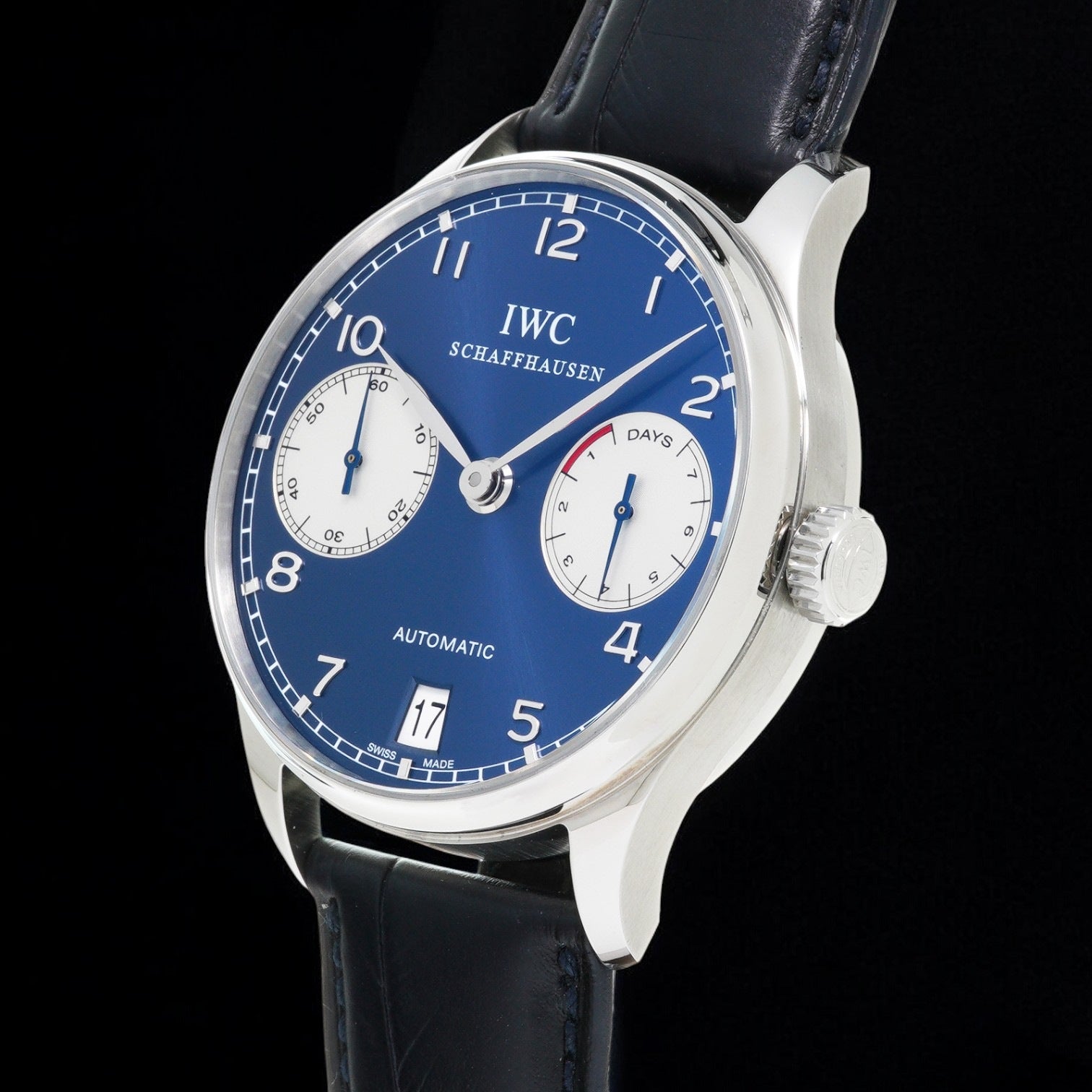 Portuguese 7 Day Automatic Laureus Edition Blue Dial SS 42MM