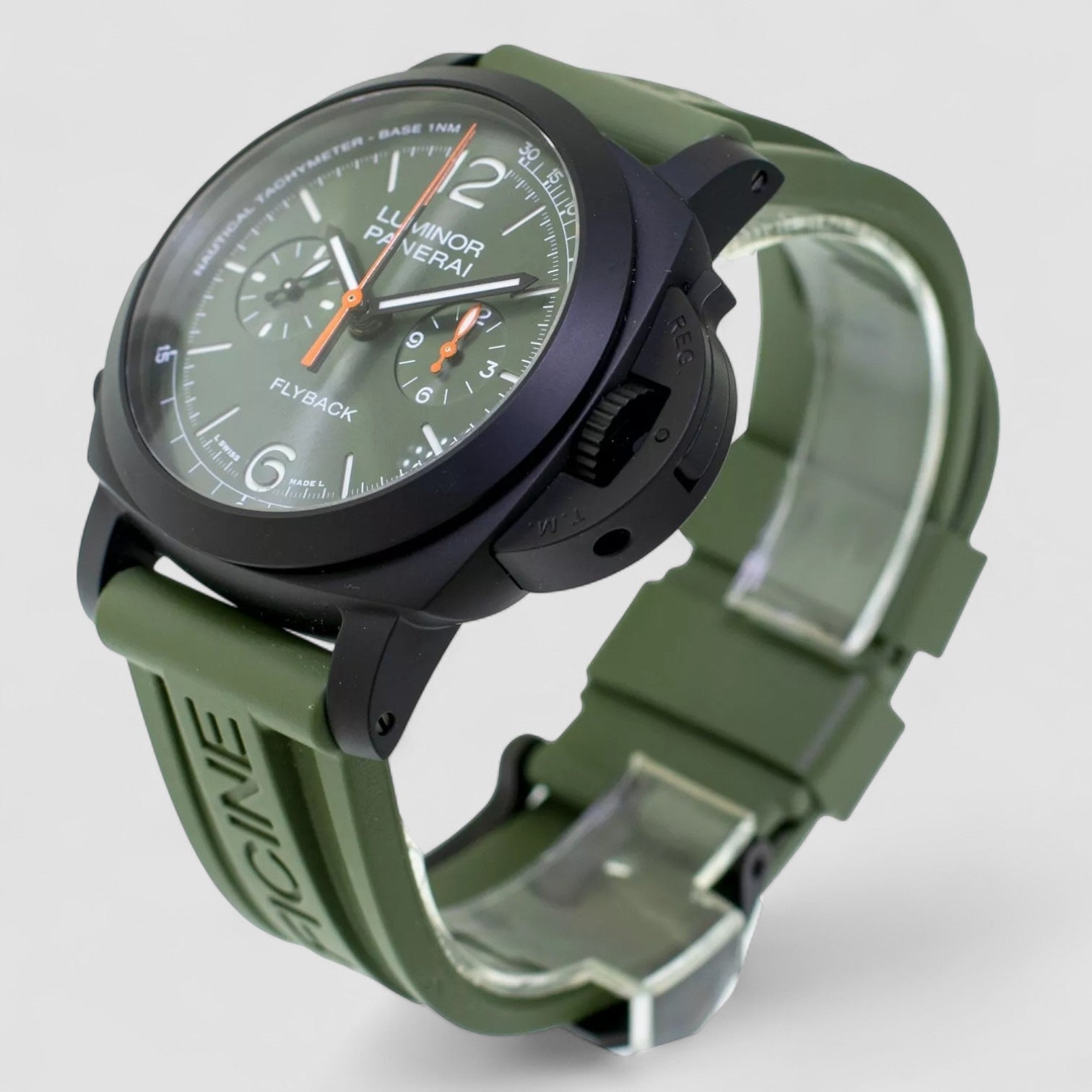 Luminor Chrono Flyback Black Ceramic Green Arabic 44mm