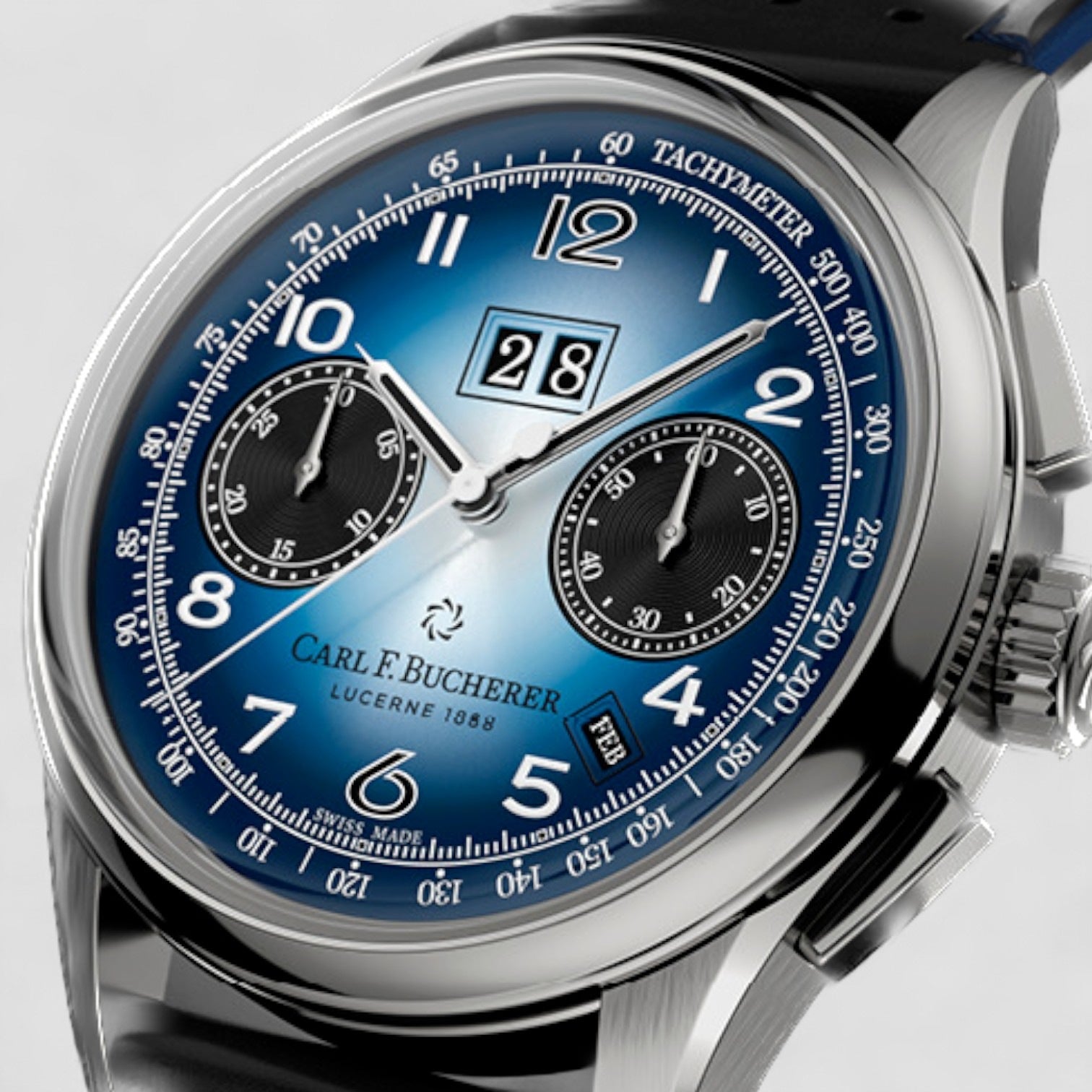 Heritage Bicompax Annual Bucherer BLUE 41mm
