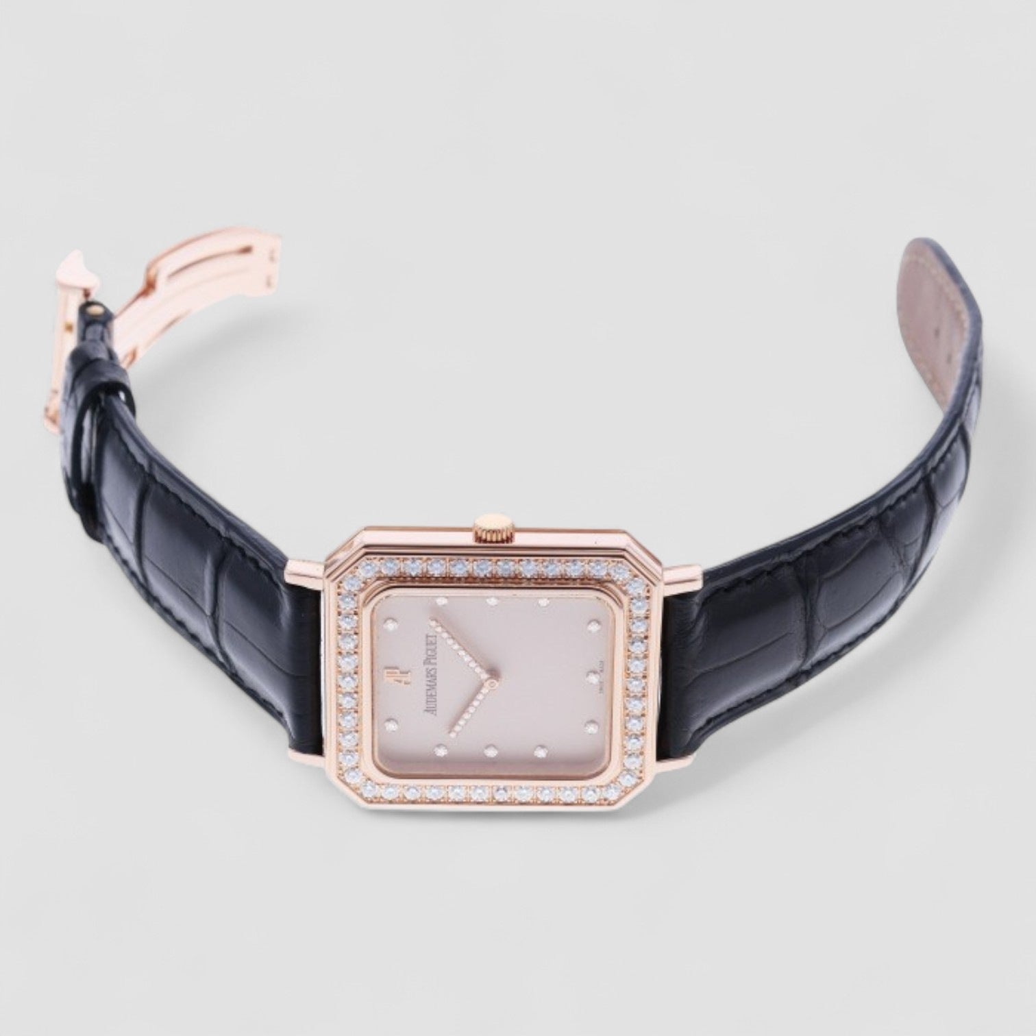 Rose Gold Diamonds Cream Dial Watch 29mm