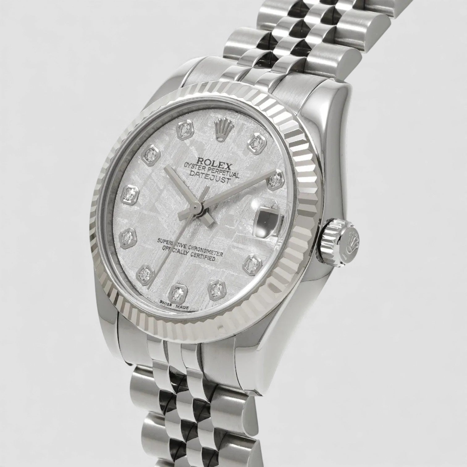 Datejust 31 Automatic Sliver Meteorite Dial Diamond Jubilee Ladies Watch