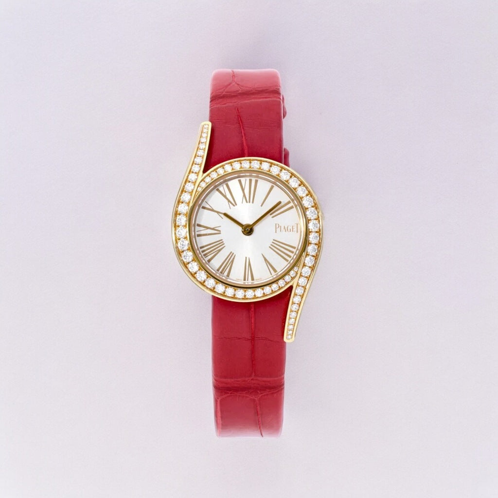 Limelight Silver Dial Diamond Satin Strap