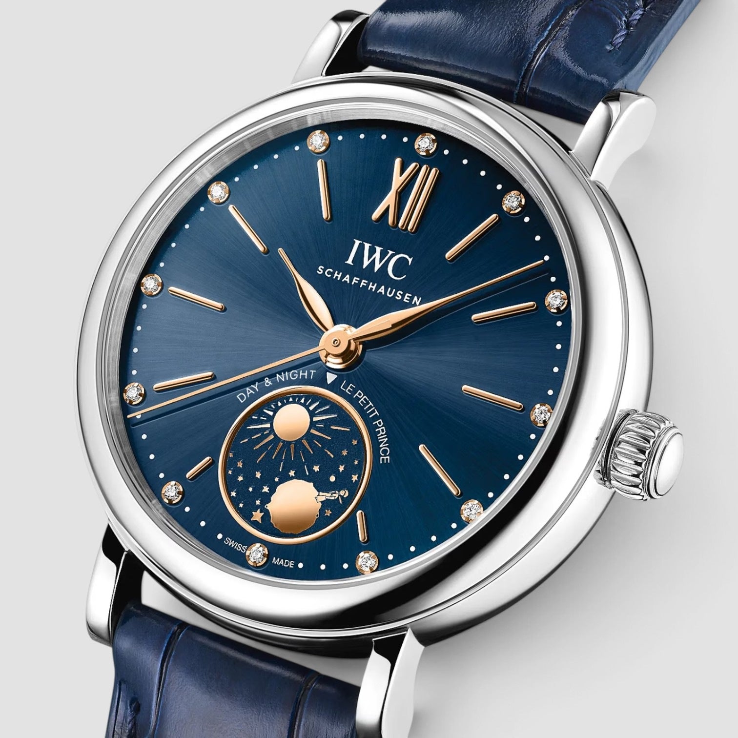 Portofino Automatic Day & Night Le Petit Prince 34mm Ladies Watch Blue