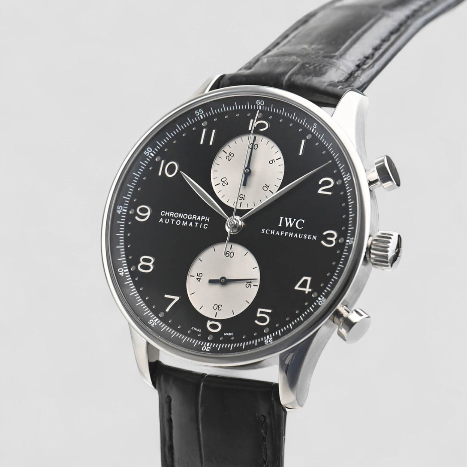 Portugieser Chronograph Black Panda Dial / SS
