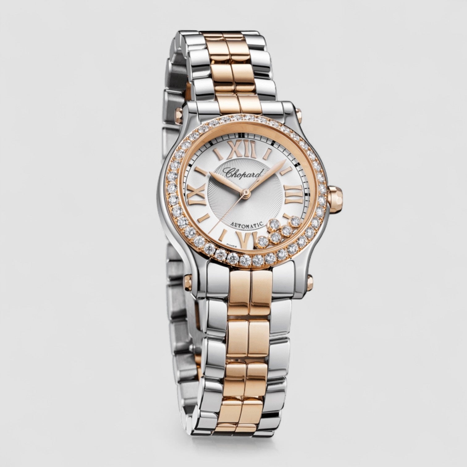 Happy Sport Automatic Diamond Silver Dial Ladies Watch