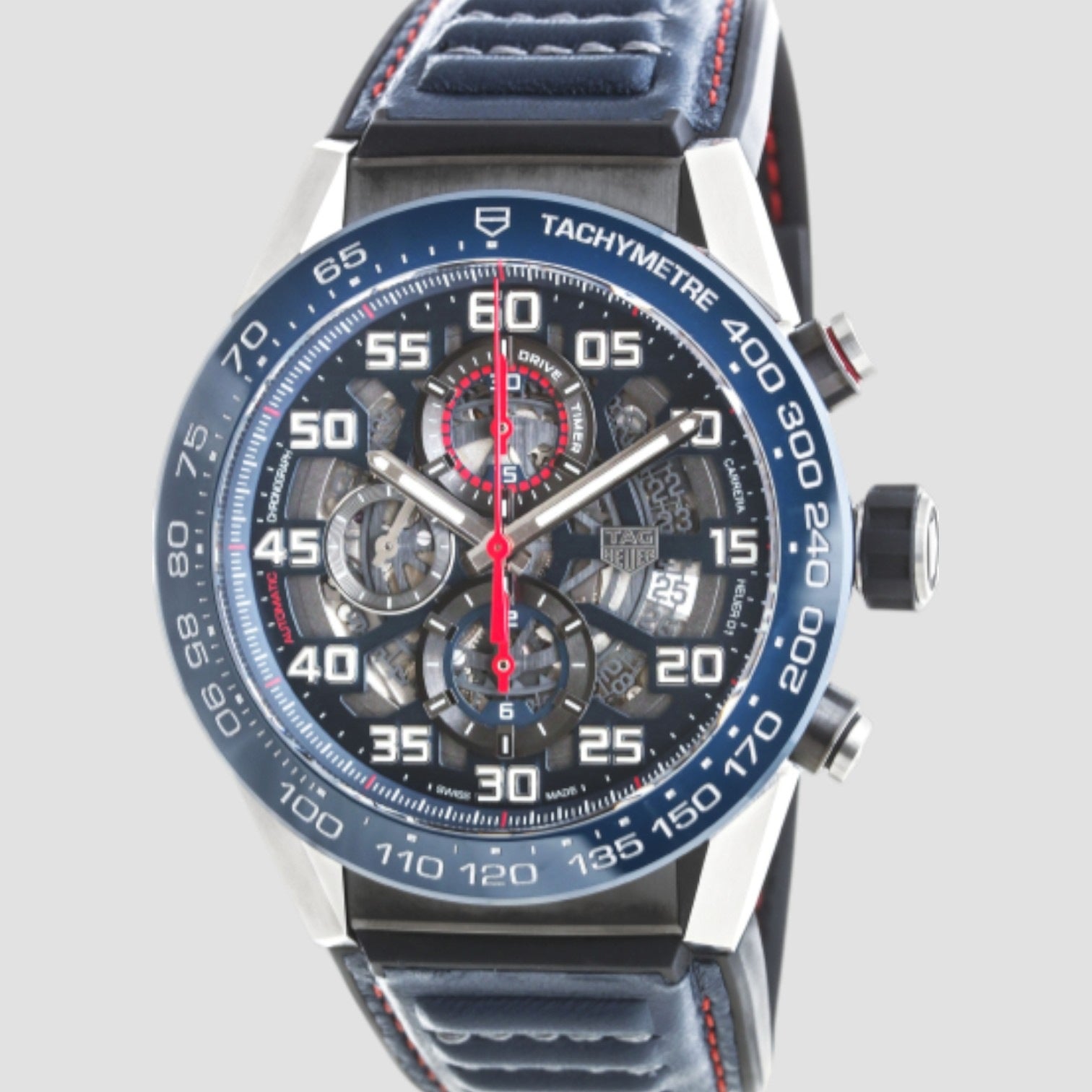 Carrera Caliber Heuer 01 Skeleton 45mm Mens Watch