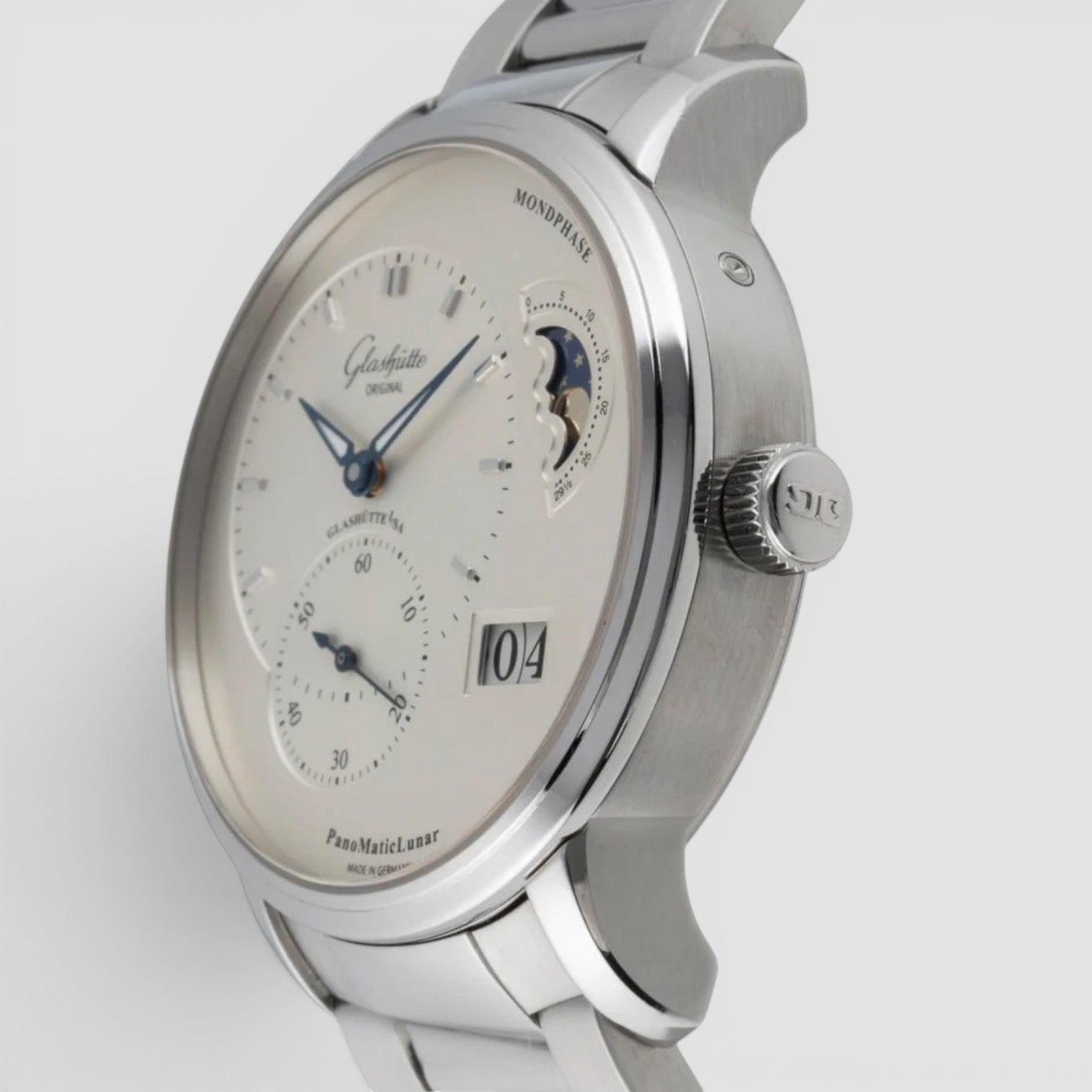 PanoMaticLunar 40mm Steel Silver Dial Automatic