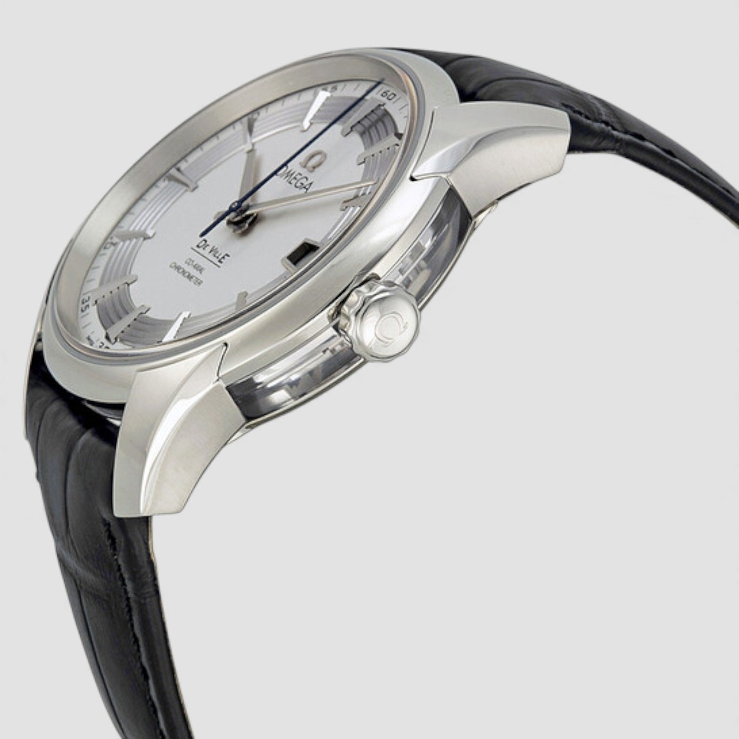 De Ville Co-Axial Hour Vision Silver Dial SS / Alligator