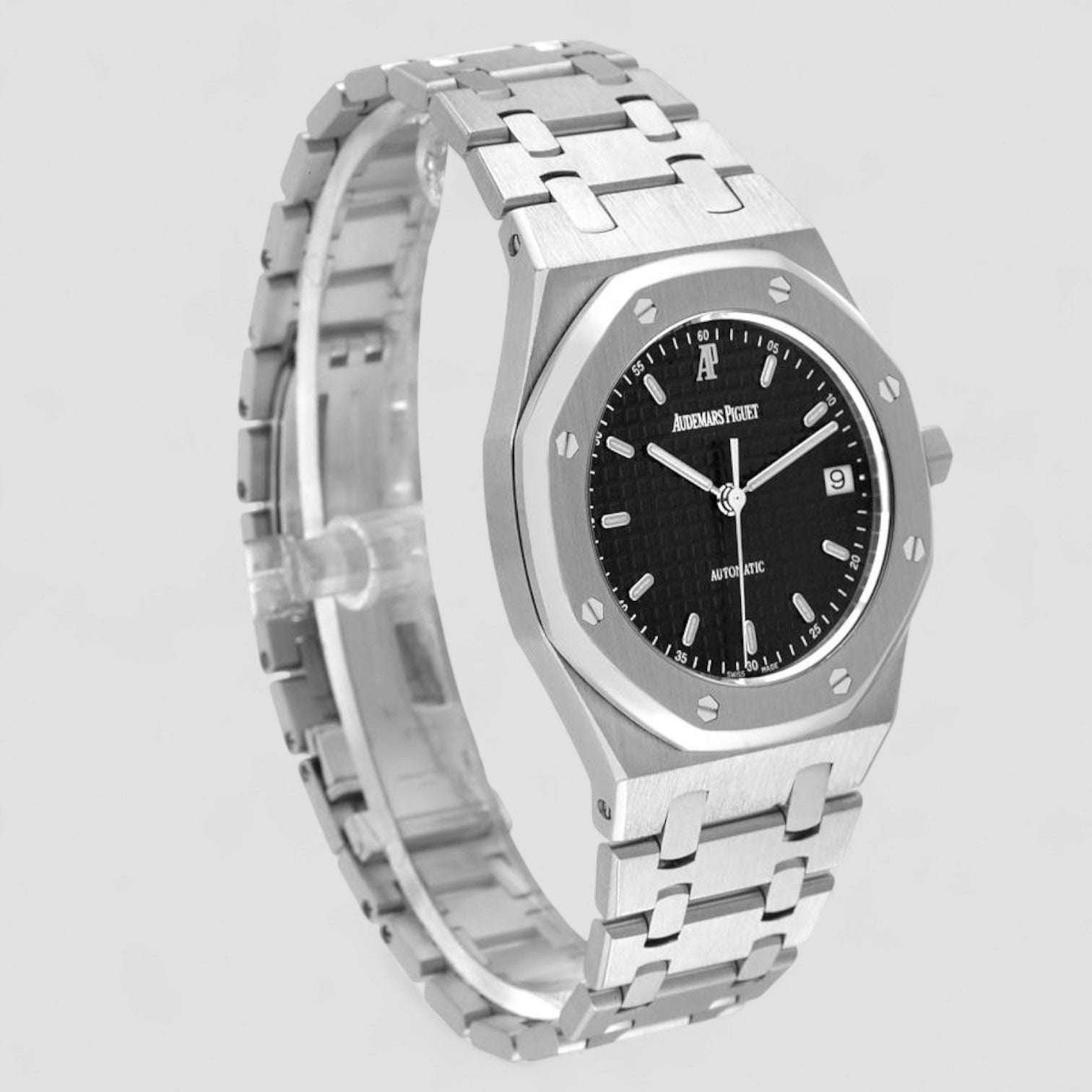 Royal Oak Black Dial Steel Mens Watch