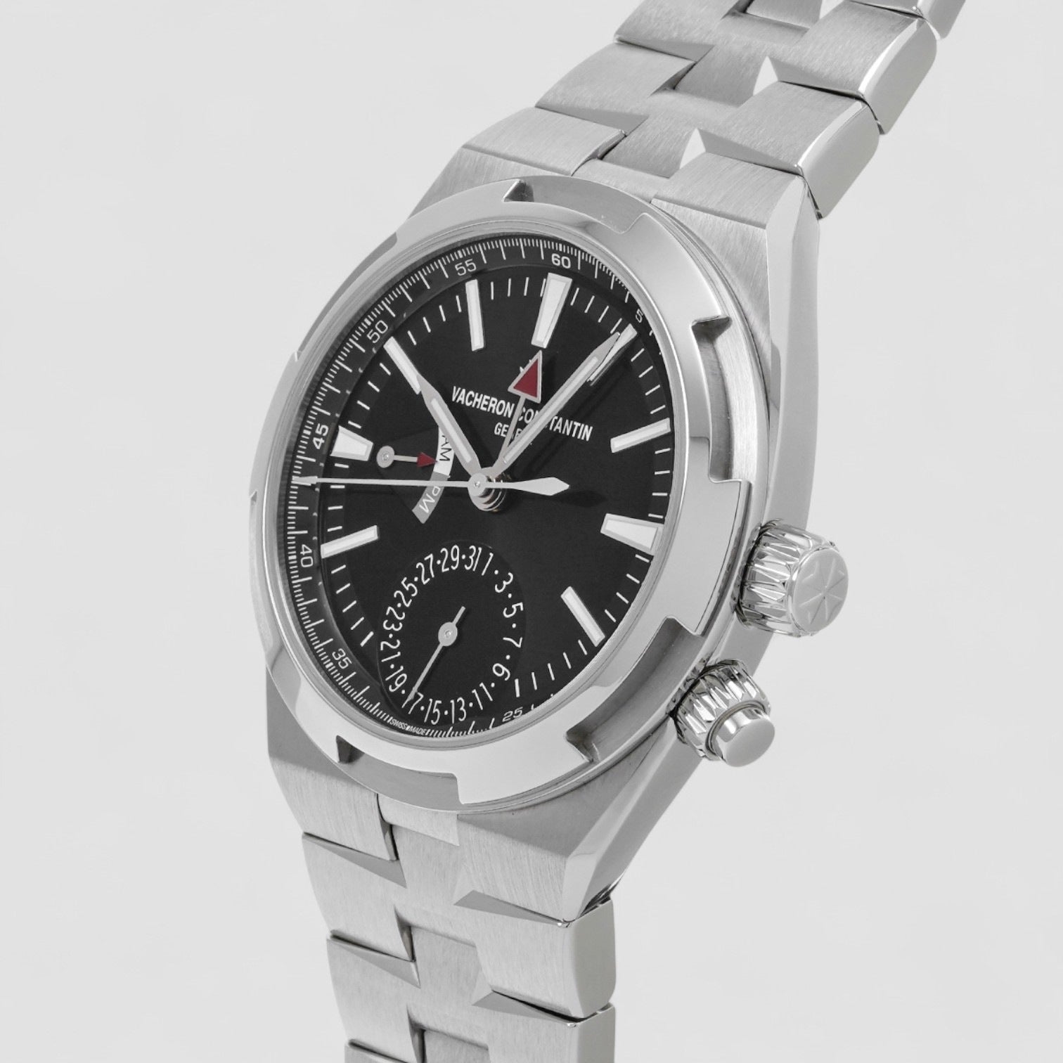 Overseas Dual Time SS Black Dial