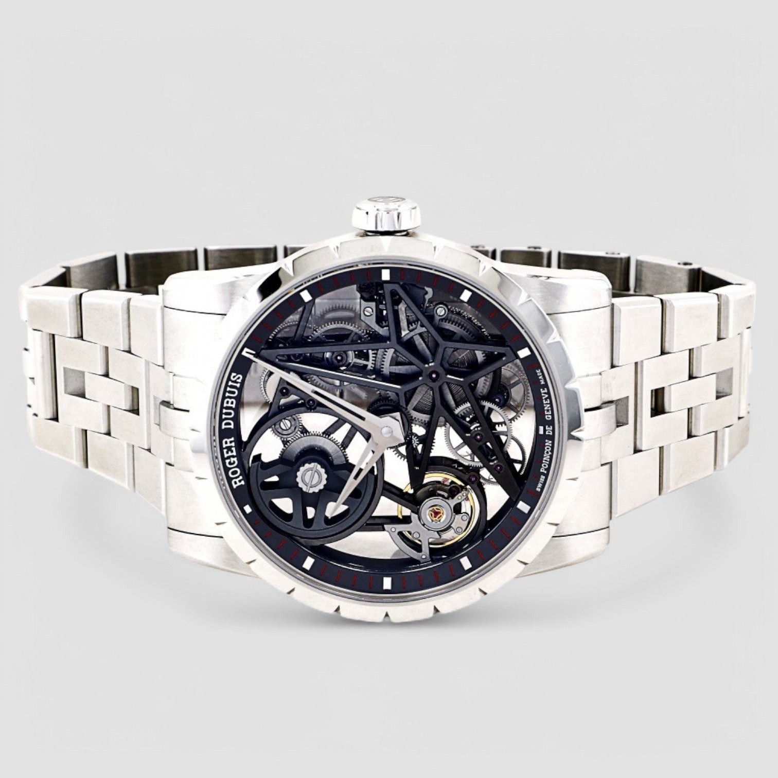 Excalibur 42 Skeleton Micro-Rotor Automatic SS / SS RARE