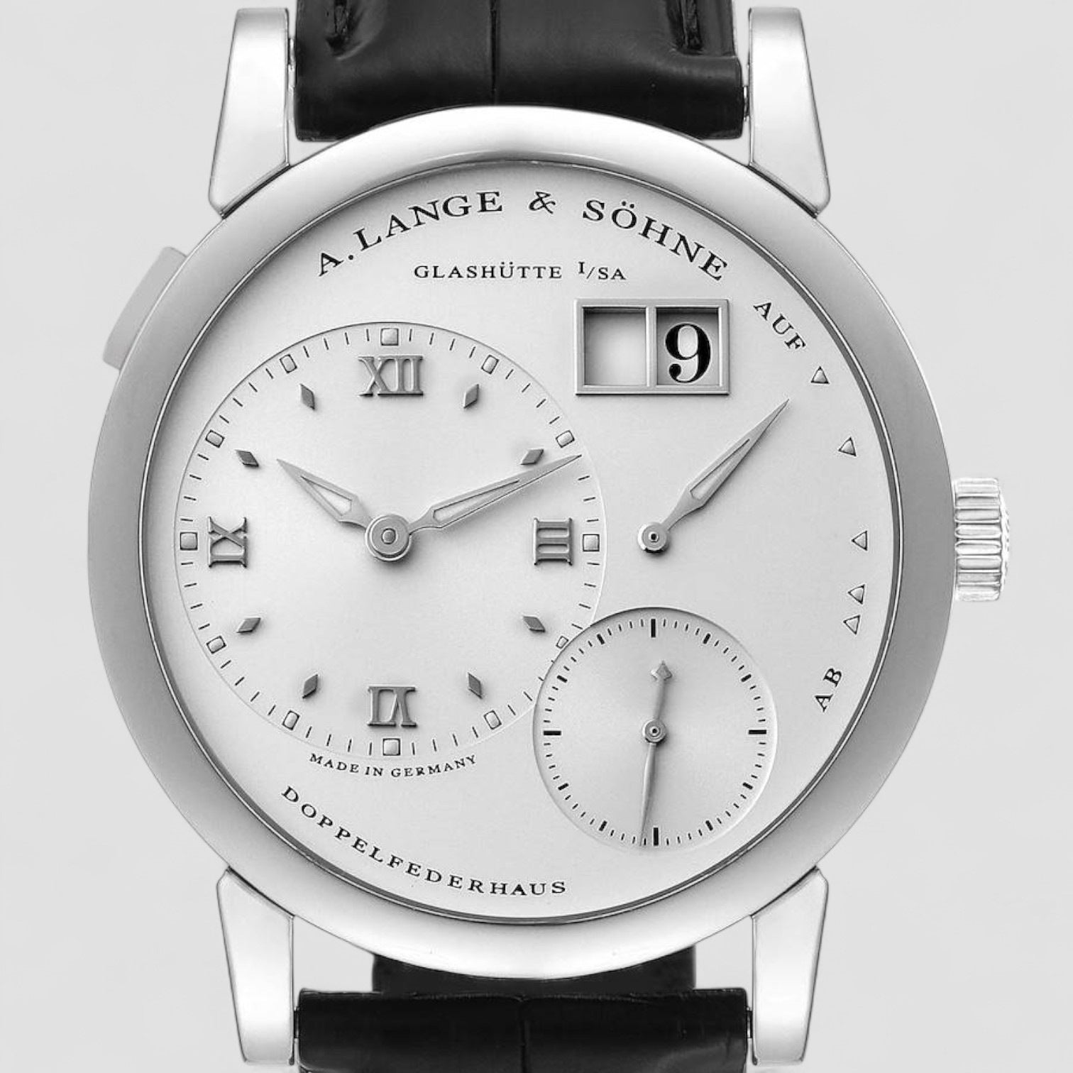 Lange 1 White Gold Silver Dial Mens Watch