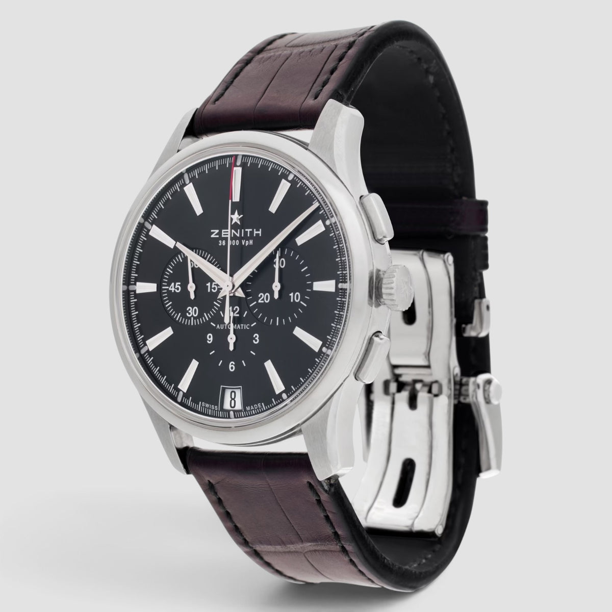 Captain El Primero Automatic Chronograph Black Dial Stainless Steel