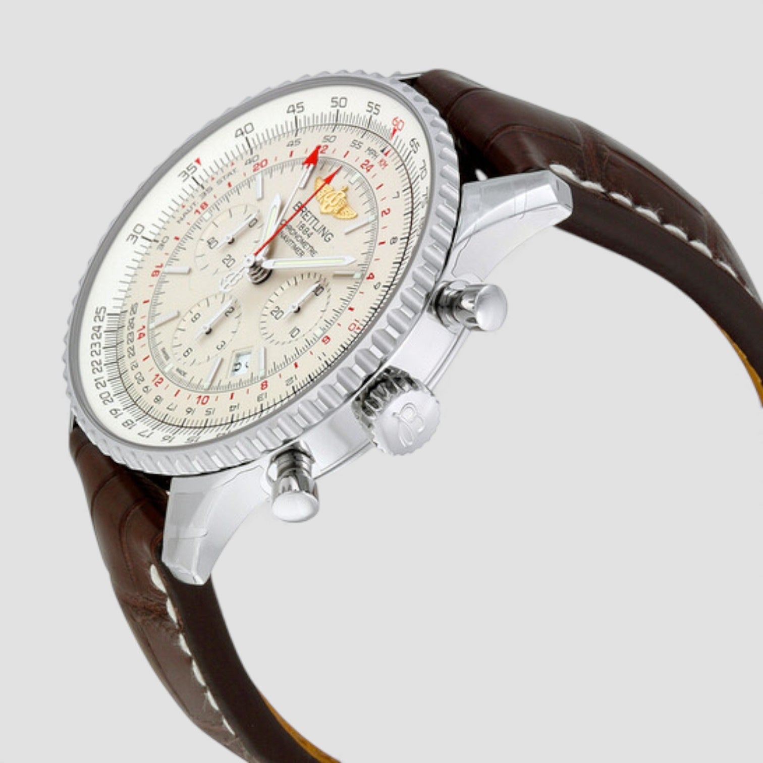 Navitimer GMT Chronograph Automatic Chronometer Silver Dial Men's Watch